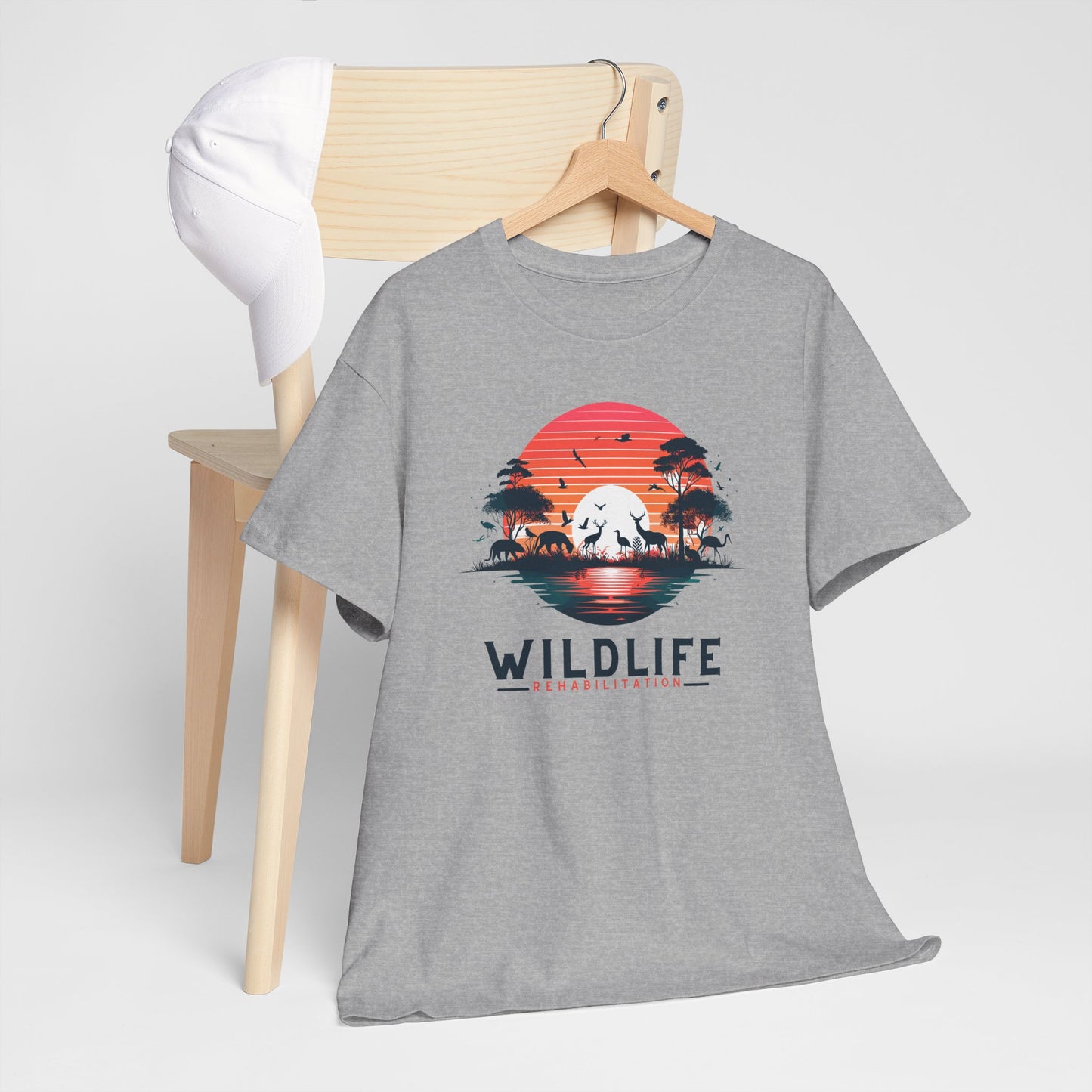 Wildlife Rehabilitation Sunset Silhouette Tee – Embrace Nature’s Serenity