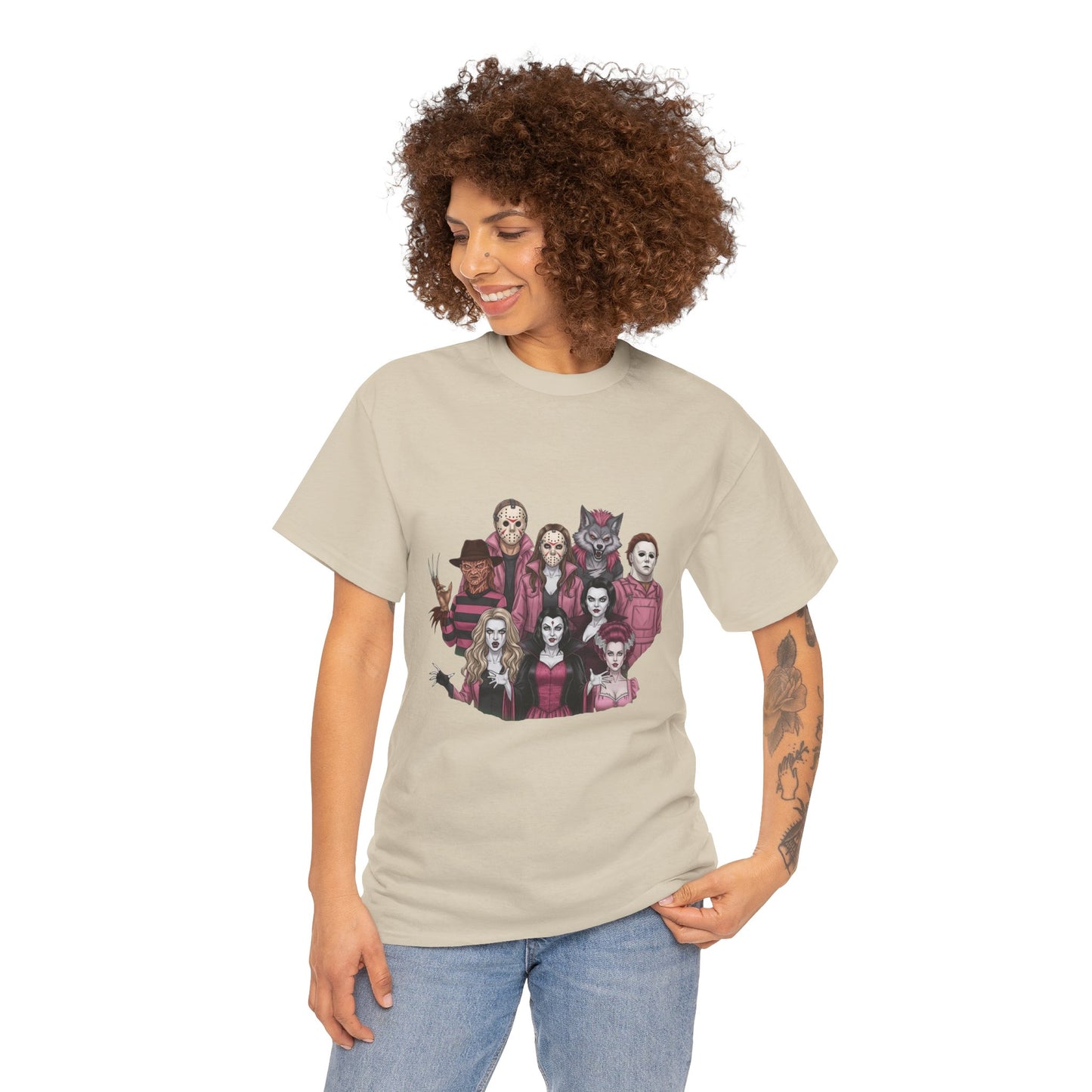 Horror Villains Breast Cancer Awareness Tee