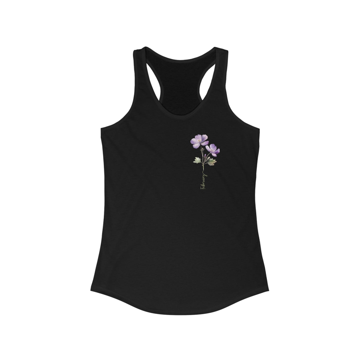 Charming February Birth Flower - Women’s Watercolor Tank Top