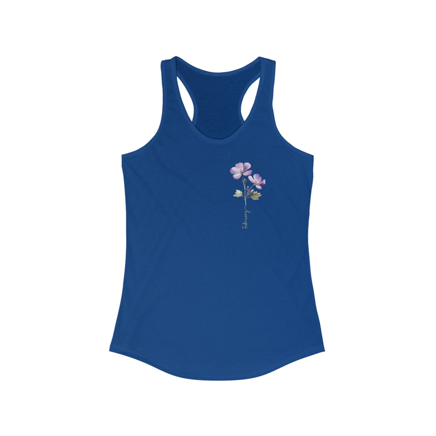 Charming February Birth Flower - Women’s Watercolor Tank Top