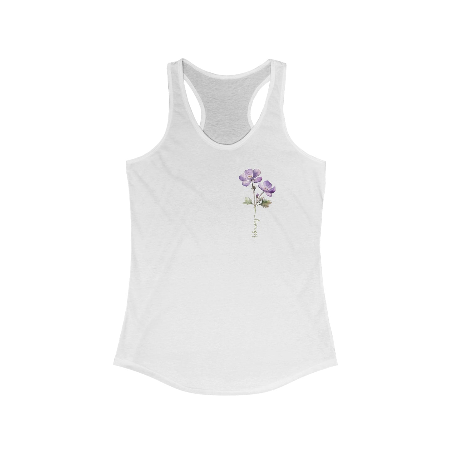 Charming February Birth Flower - Women’s Watercolor Tank Top
