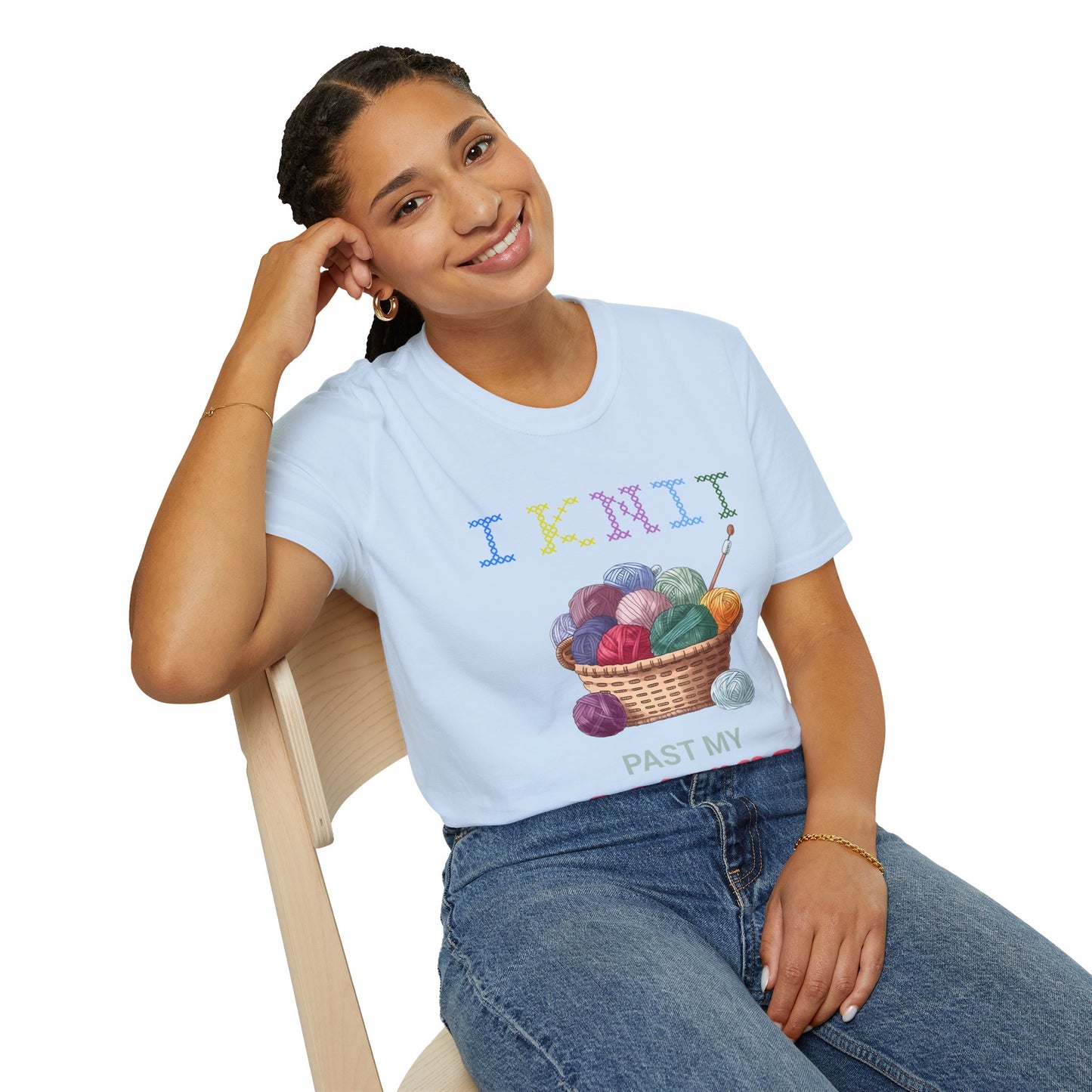 Humorous Knitting T-Shirt - I Knit Past My Bedtime - Unique, Comfortable & Crafty