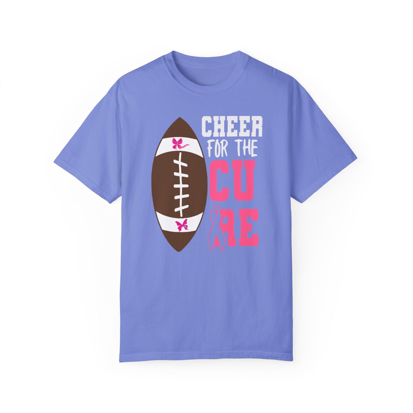 Cheer for the Cure - Breast Cancer Awareness Football T-Shirt