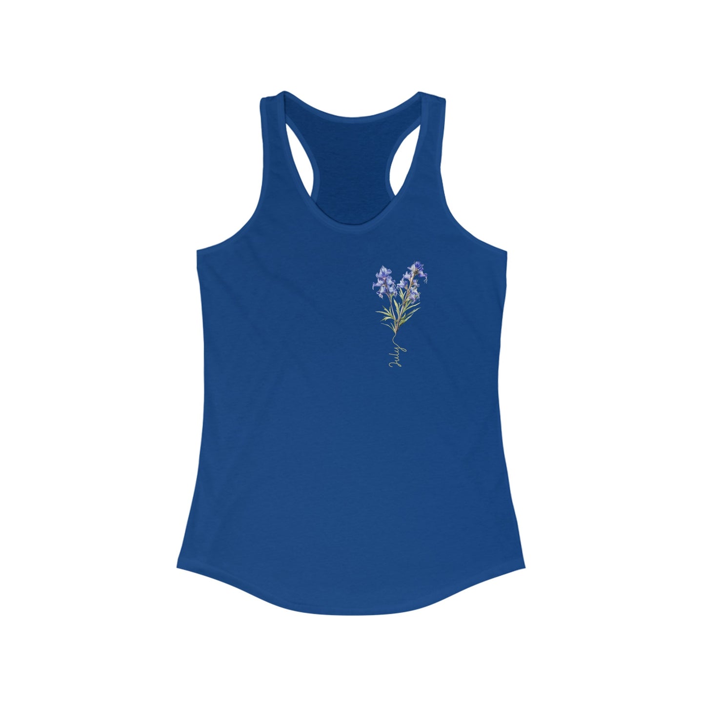 July Birth Flower Larkspur - Women’s Watercolor Tank Top