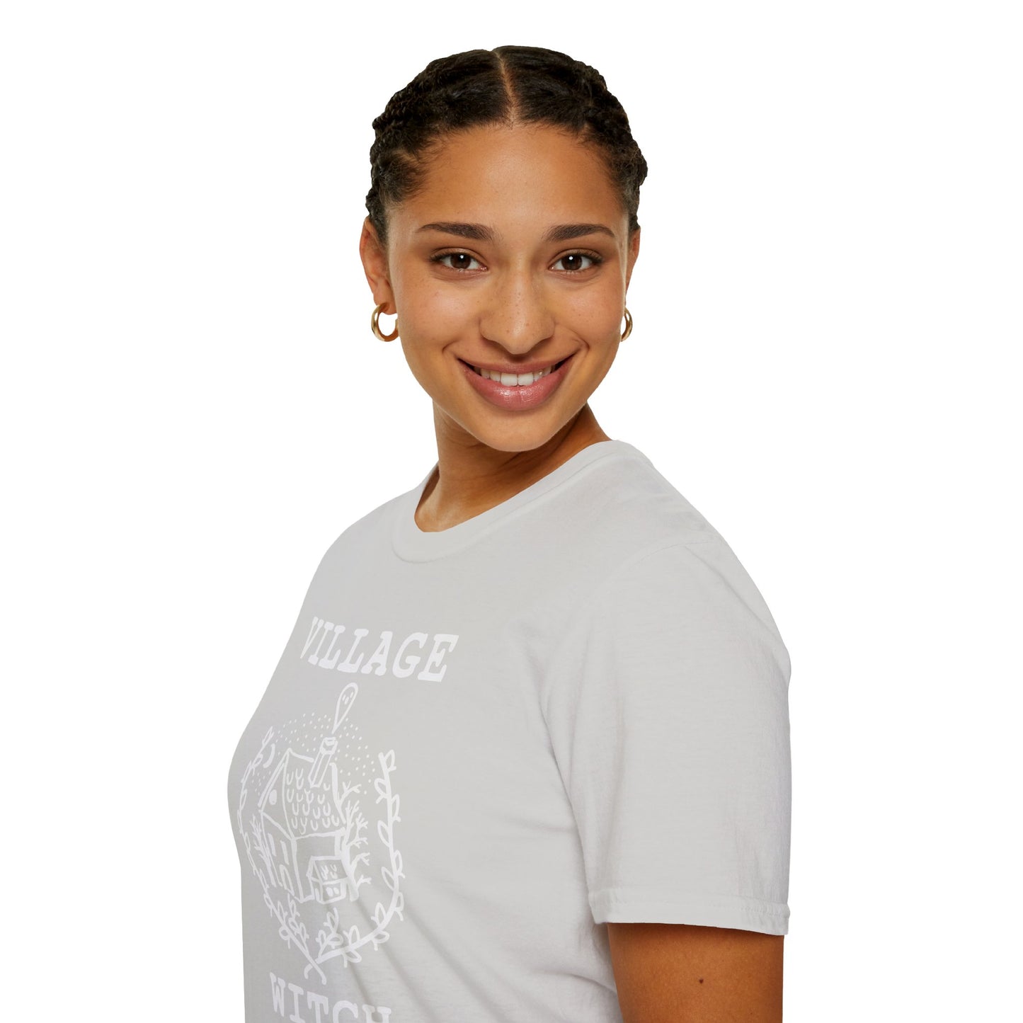 Village Witch - Quaint House & Wreath Softstyle T-Shirt