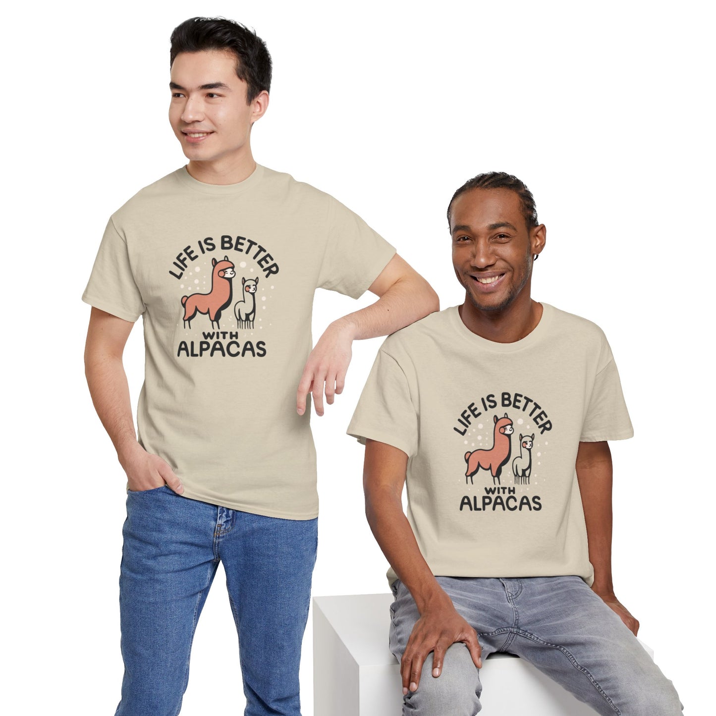Life is Better with Alpacas - Whimsical T-Shirt for Animal Lover