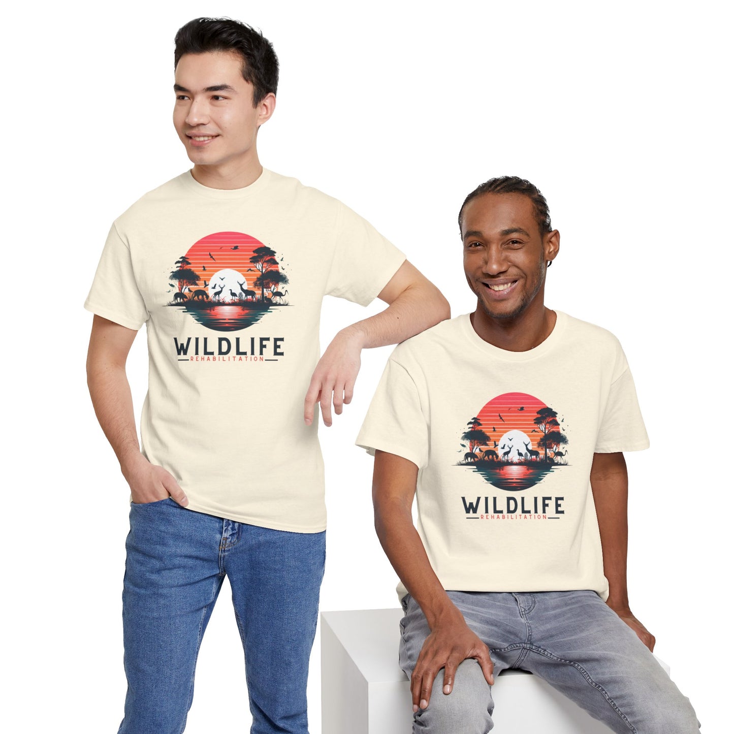 Wildlife Rehabilitation Sunset Silhouette Tee – Embrace Nature’s Serenity