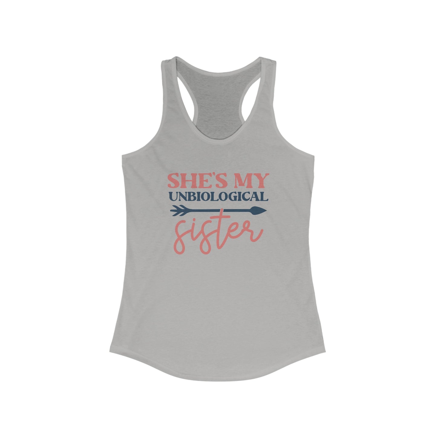 Unbiological Sister Women’s Tank Top - Unique Friendship-Themed Apparel