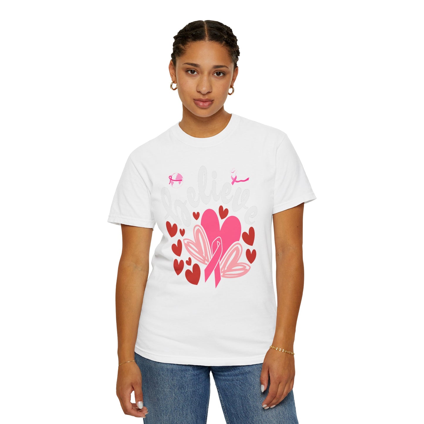 Believe in Love - Breast Cancer Awareness Support Tee