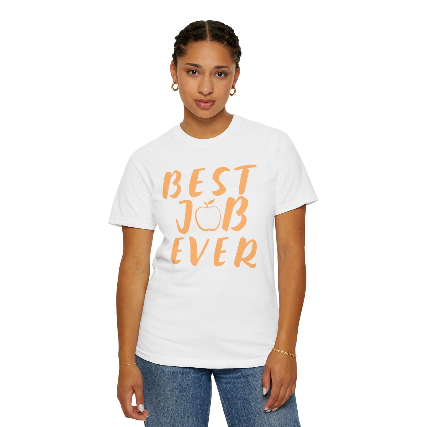 Best Job Ever - Inspirational T-Shirt with Apple Design teachers life