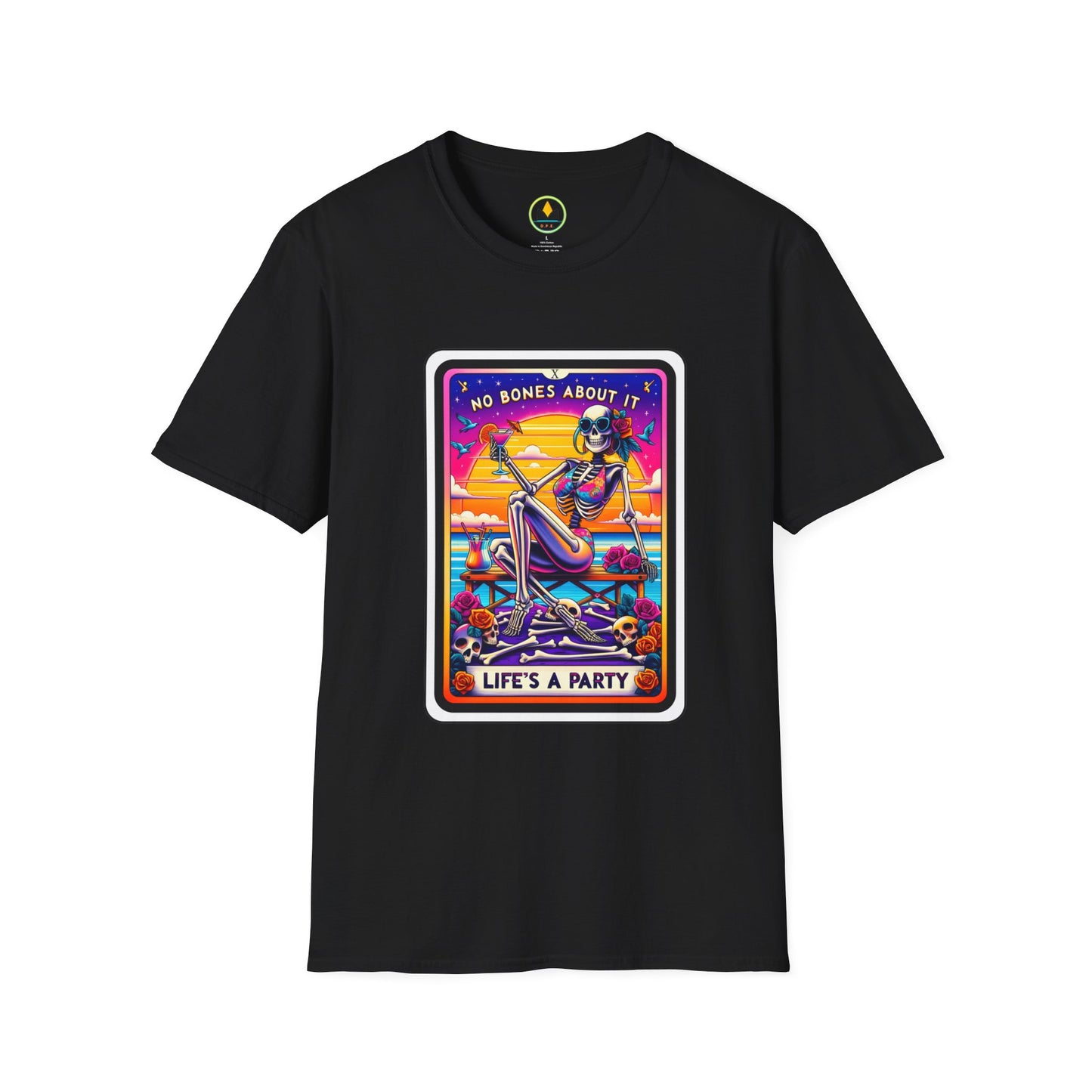 No Bones About It - Life’s A Party: Skeleton Beach Party Halloween T-Shirt