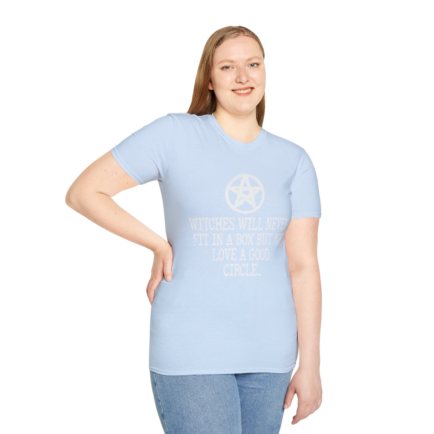 Spooky Circle-Loving Witches Halloween T-Shirt - Unique Pentagram Design