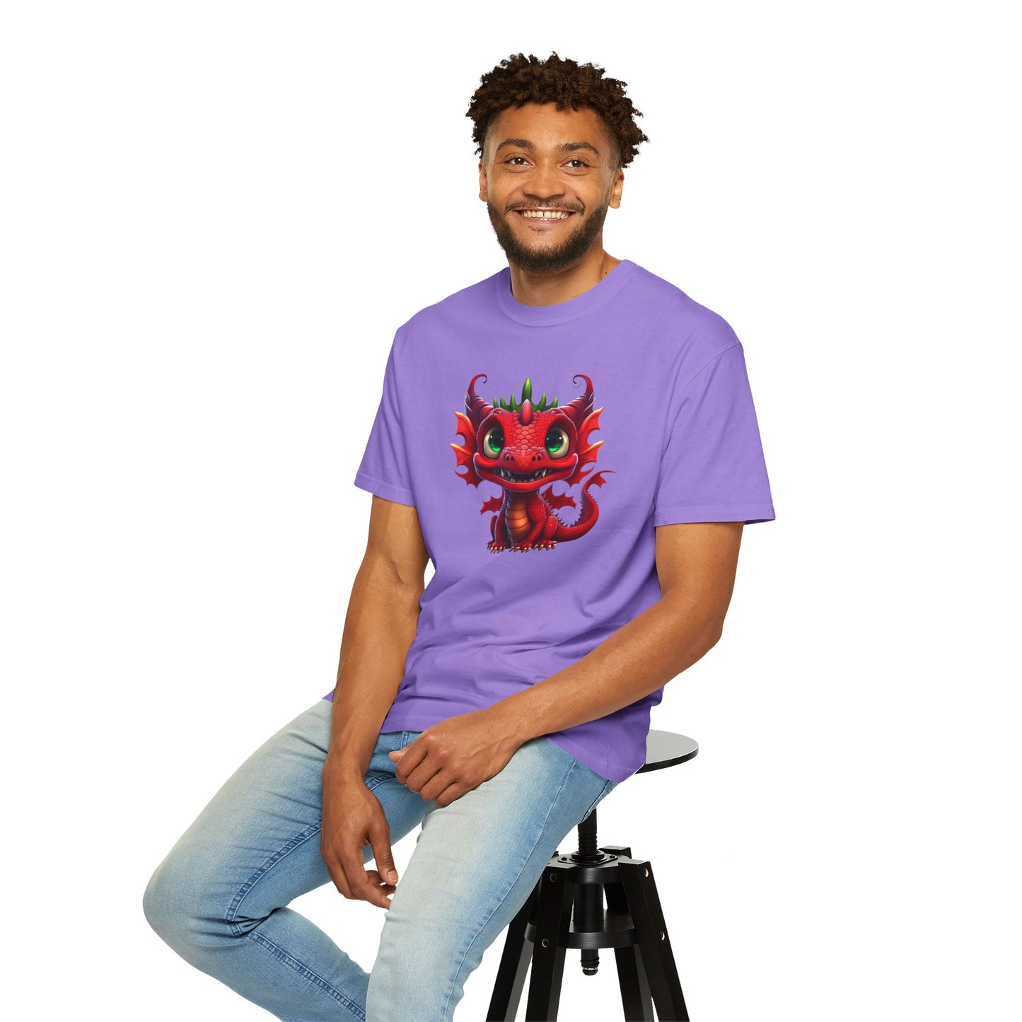 Playful Dragon Delight - Unique Cartoon-Style Dragon T-Shirt Design for Fun and Fantasy Lovers