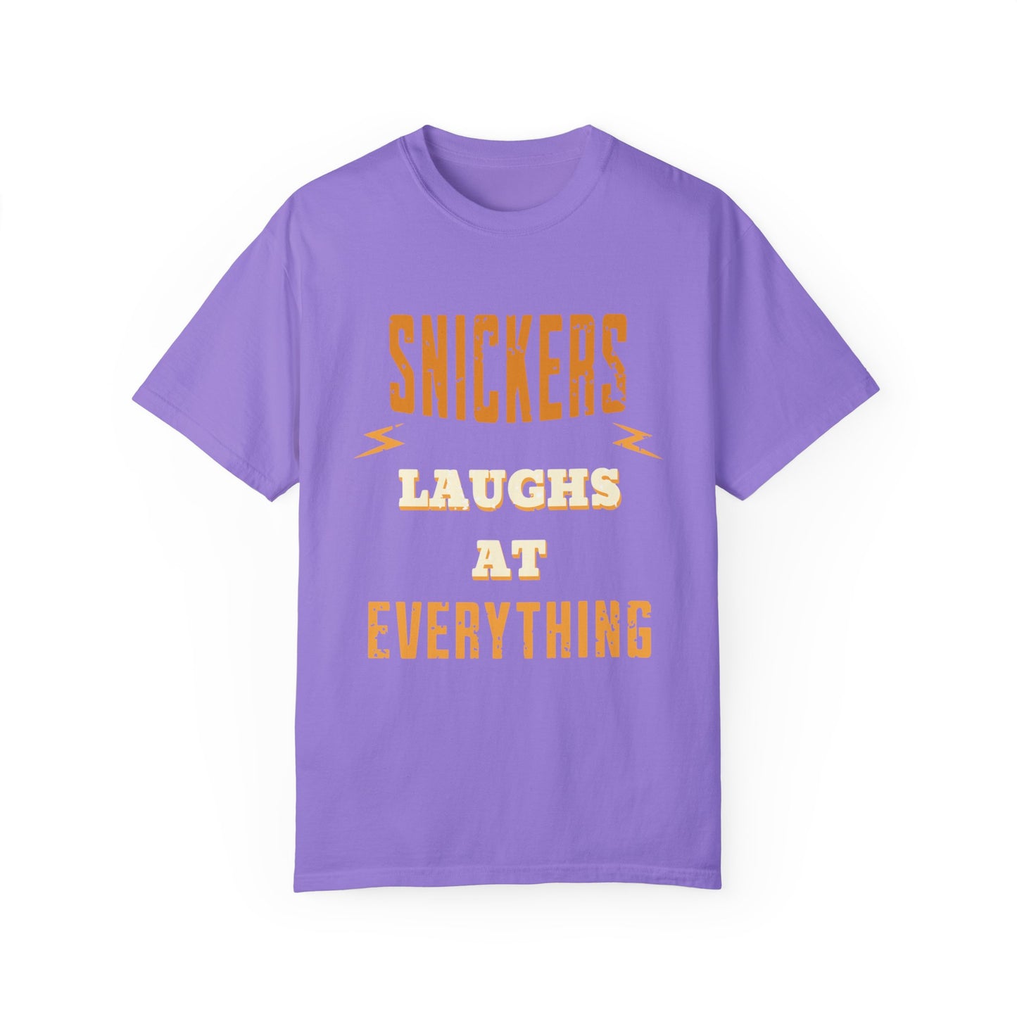 Cheerful 'Laughs at Everything' T-Shirt - coworker/friend Inspired Humorous Fun Shirt