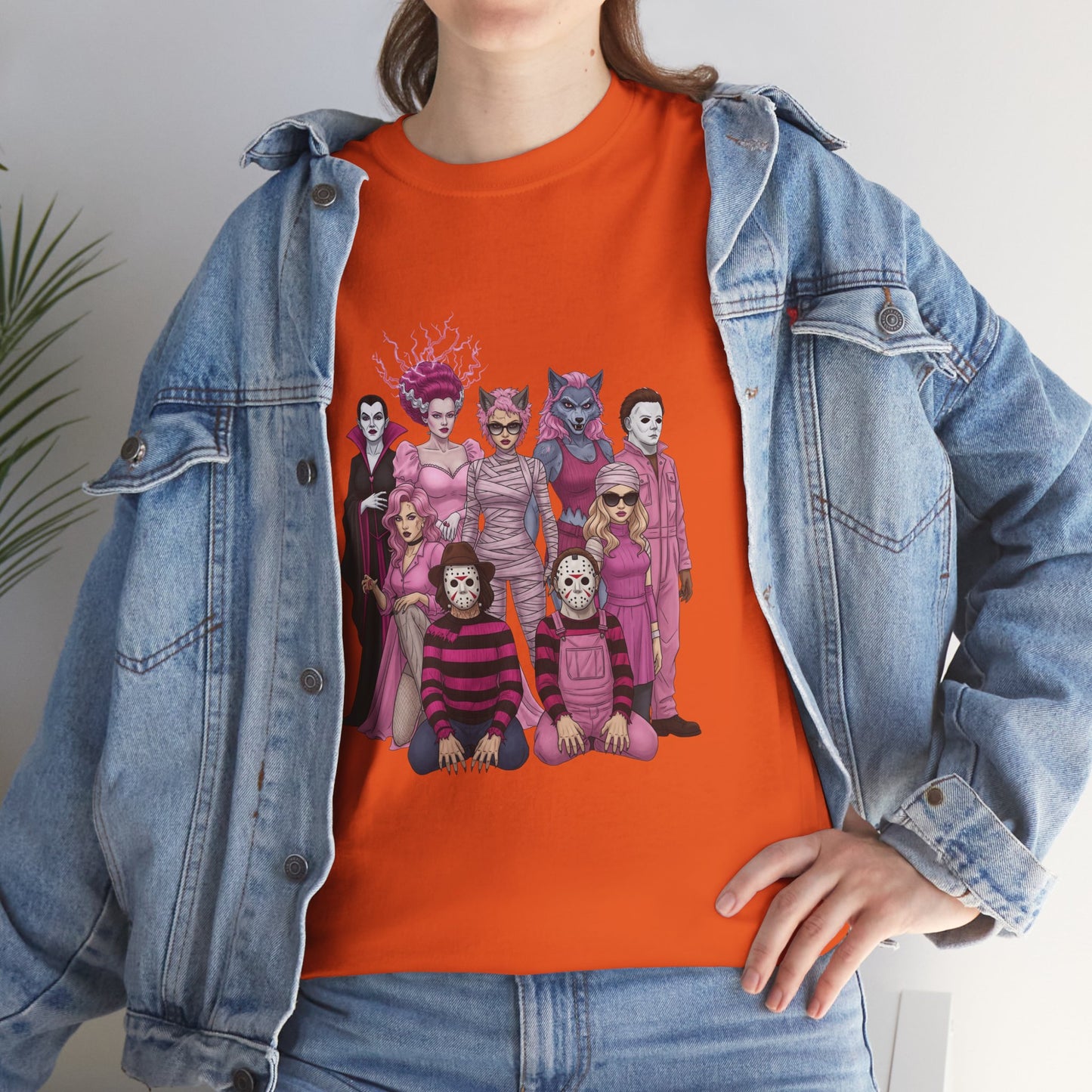 Horror Queens Fighting for a Cause Unisex Tee - Breast Cancer Awareness Month