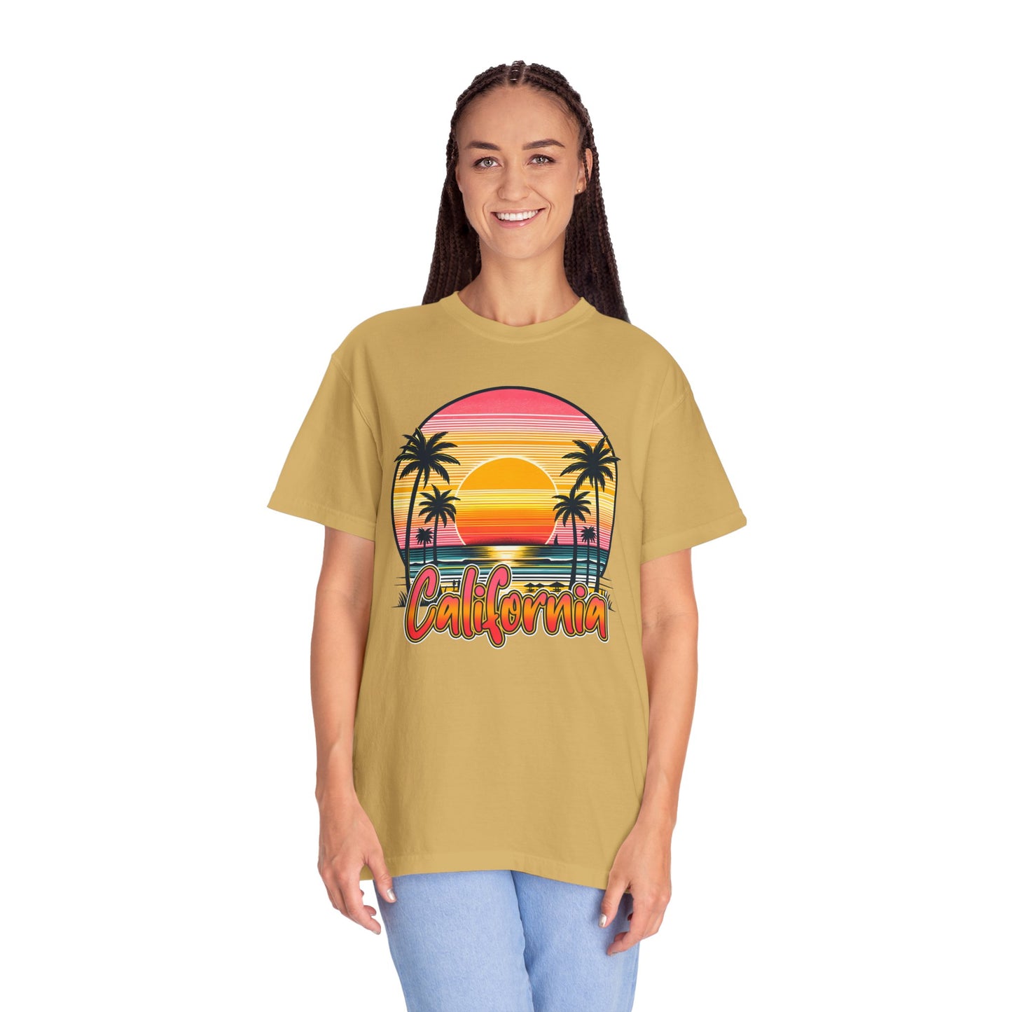 CCalifornia Sunset Palms - Vibrant Beach Vibes T-Shirt