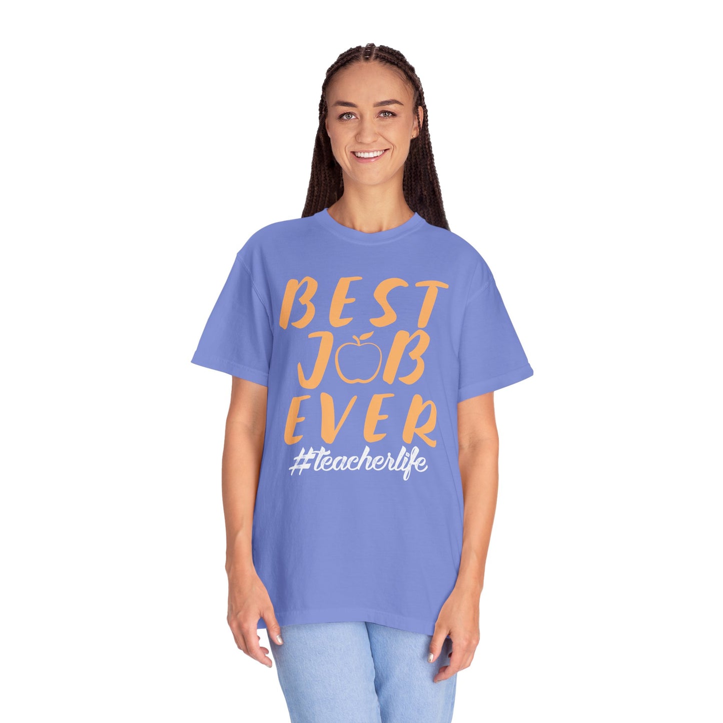 Best Job Ever - Inspirational T-Shirt with Apple Design teachers life