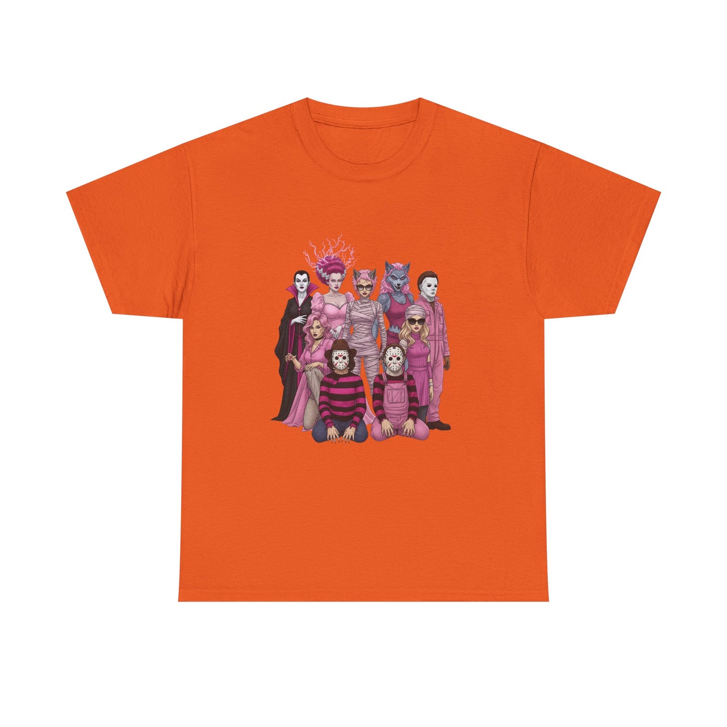 Horror Queens Fighting for a Cause Unisex Tee - Breast Cancer Awareness Month