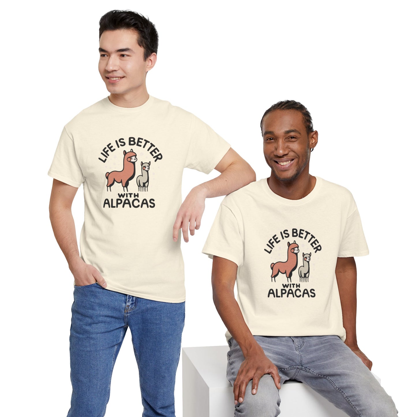 Life is Better with Alpacas - Whimsical T-Shirt for Animal Lover