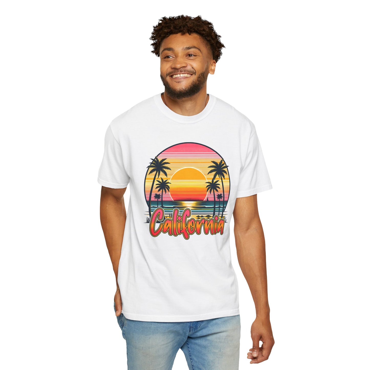 CCalifornia Sunset Palms - Vibrant Beach Vibes T-Shirt