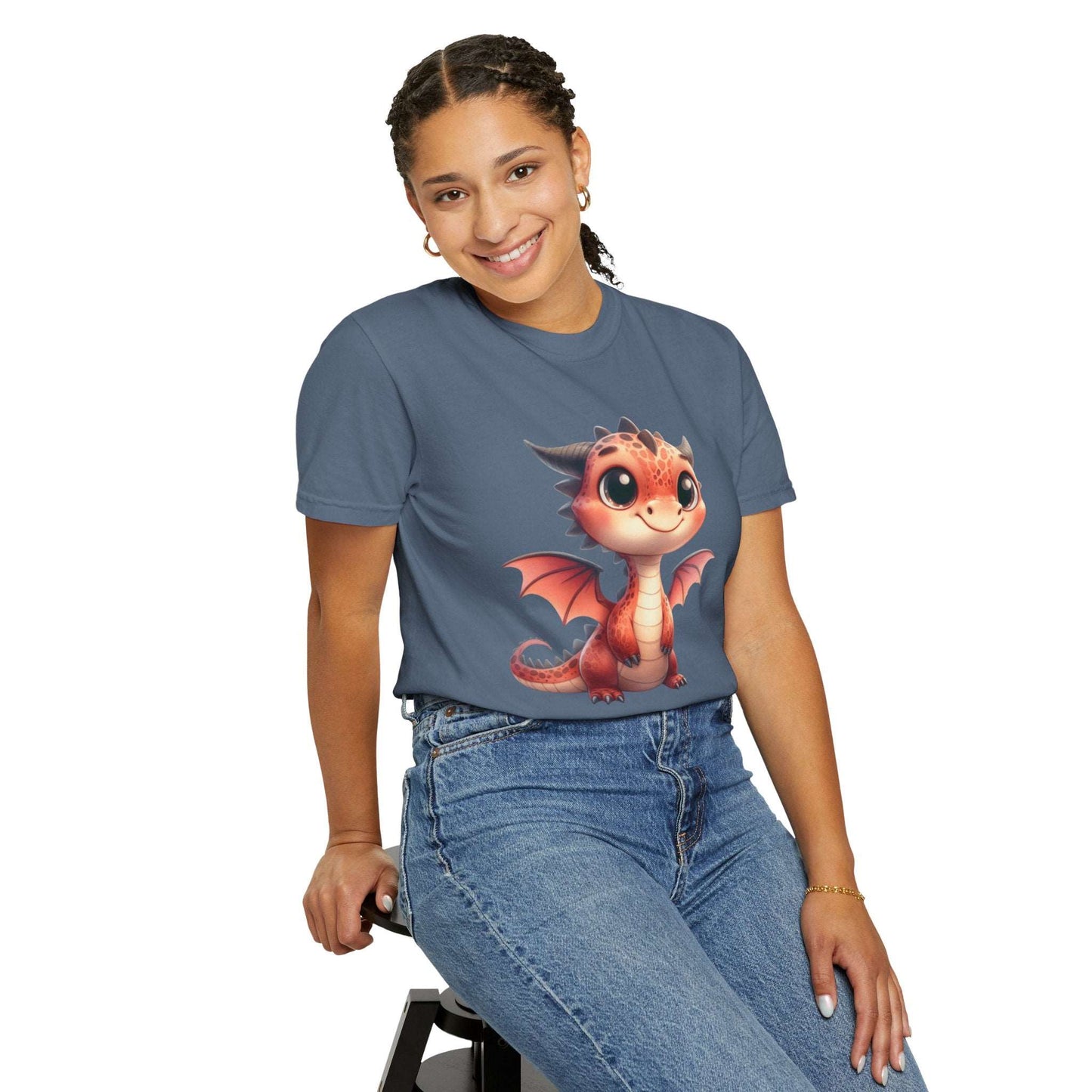 Adorable Dragon Whelp Tee - Soft Cotton T-Shirt with Fantasy Creature tee