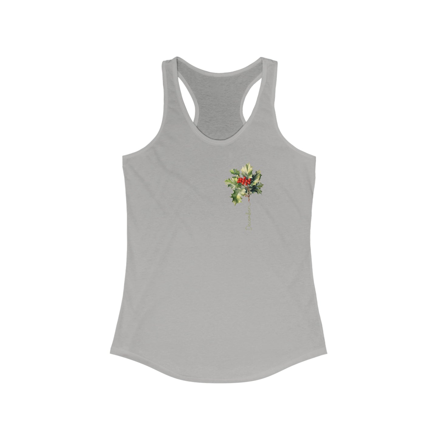 December Birth Month - Holly Leaf Women’s Tank Top