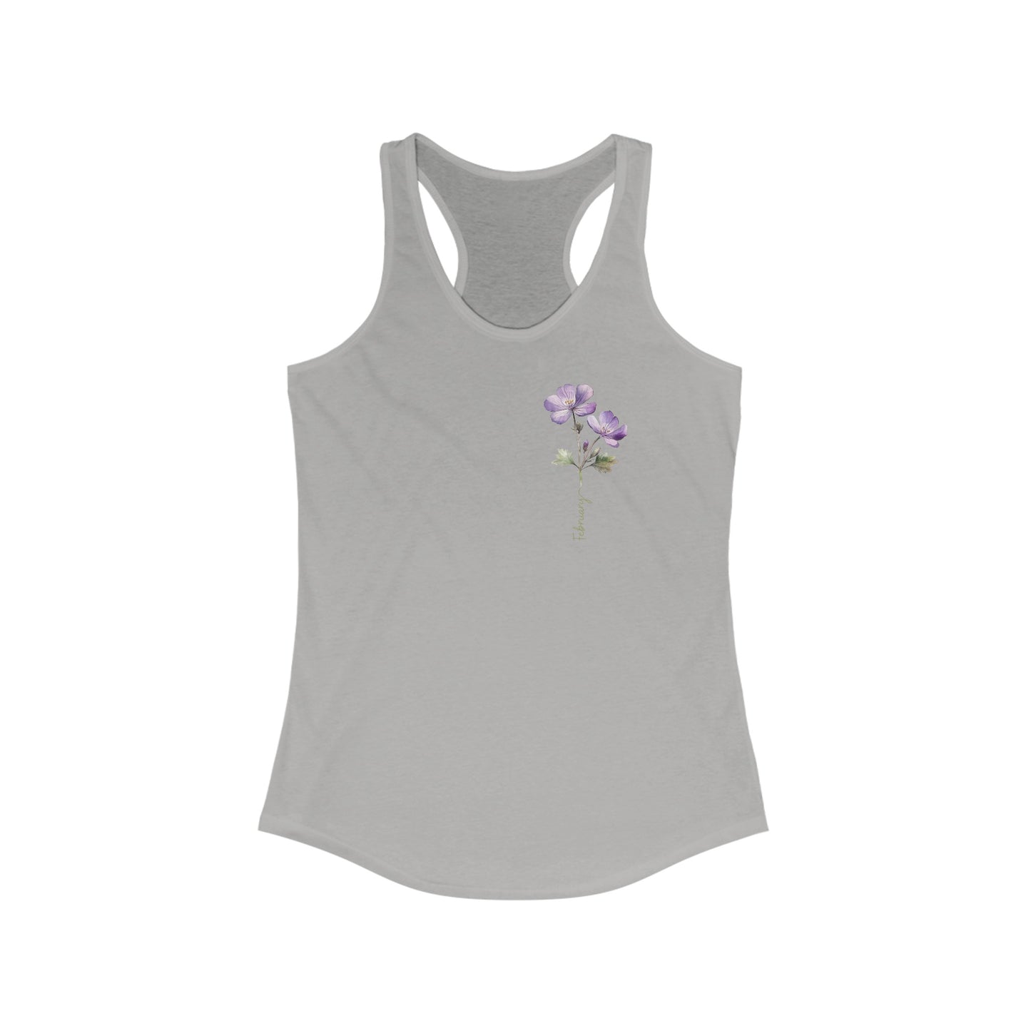 Charming February Birth Flower - Women’s Watercolor Tank Top