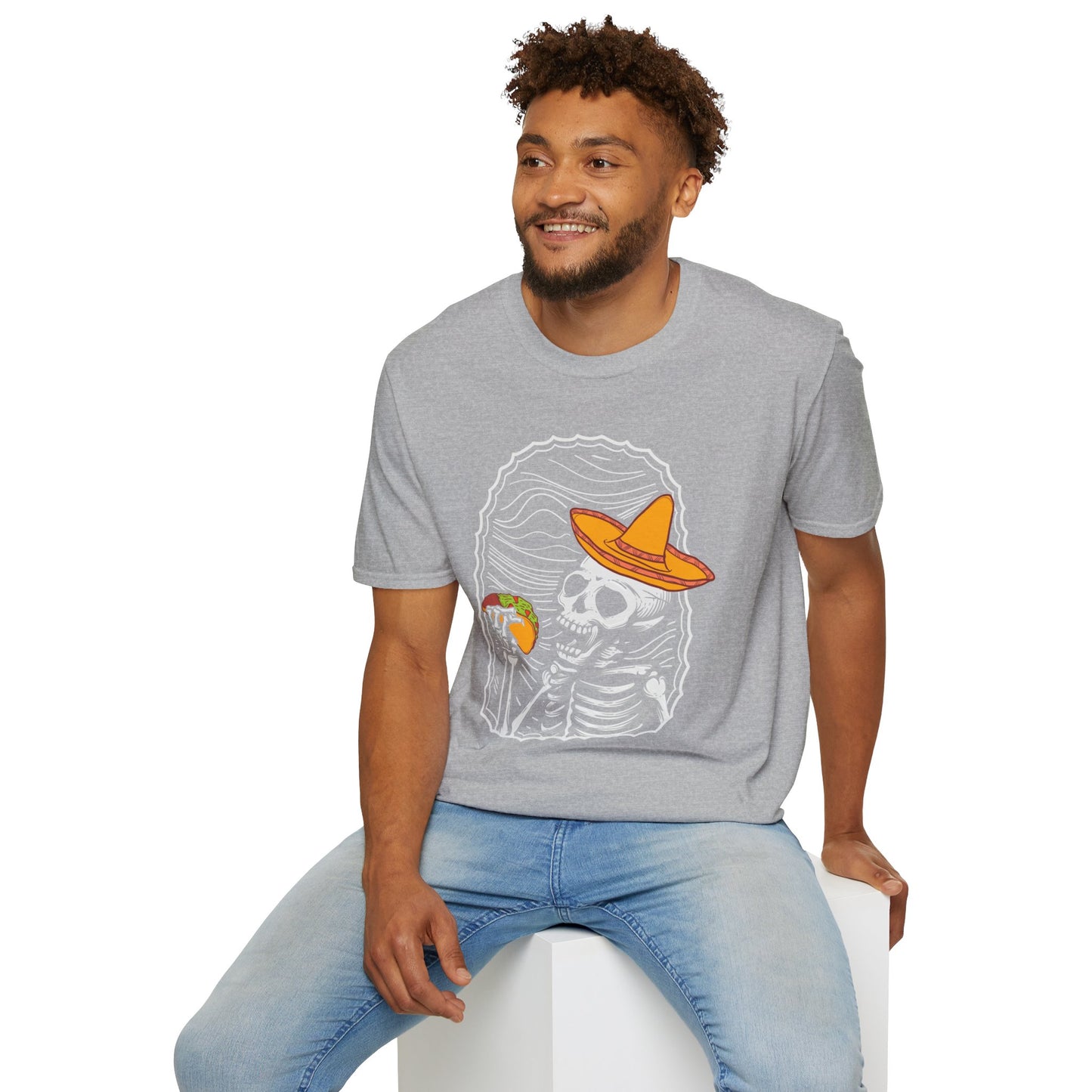 Fiesta of Frights - Sombrero Skeleton Taco Halloween Unisex T-Shirt