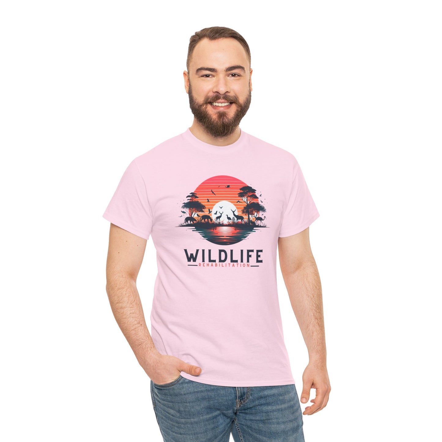 Wildlife Rehabilitation Sunset Silhouette Tee – Embrace Nature’s Serenity