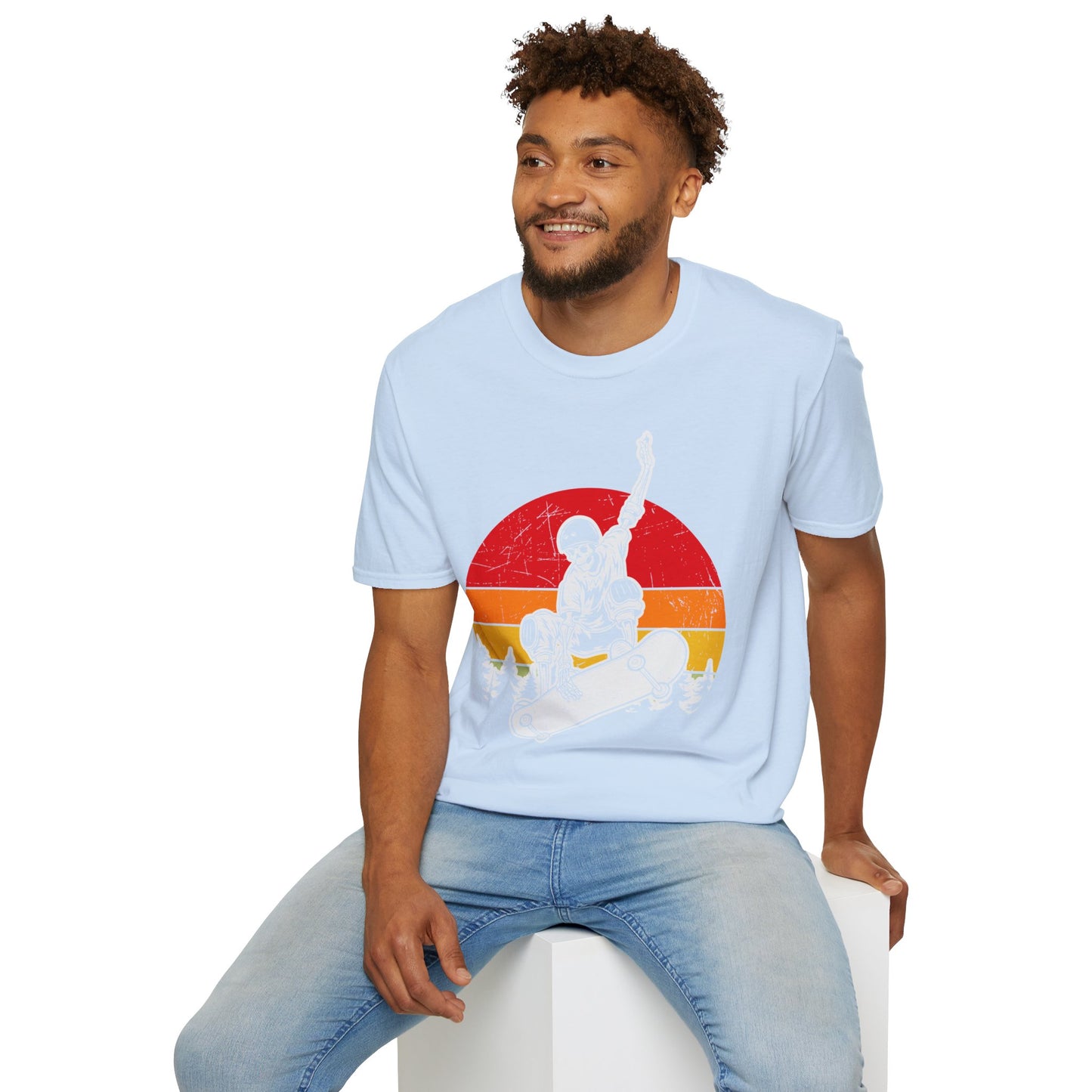 Sunset Skateboarder - Vintage Halloween Unisex T-Shirt