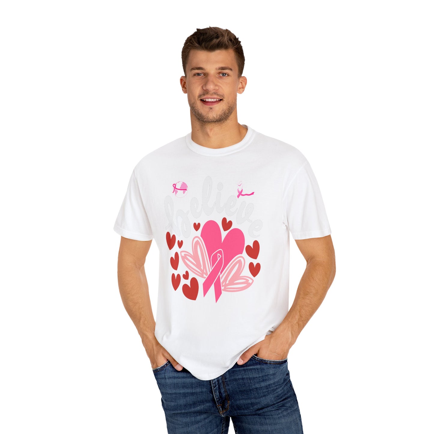 Believe in Love - Breast Cancer Awareness Support Tee
