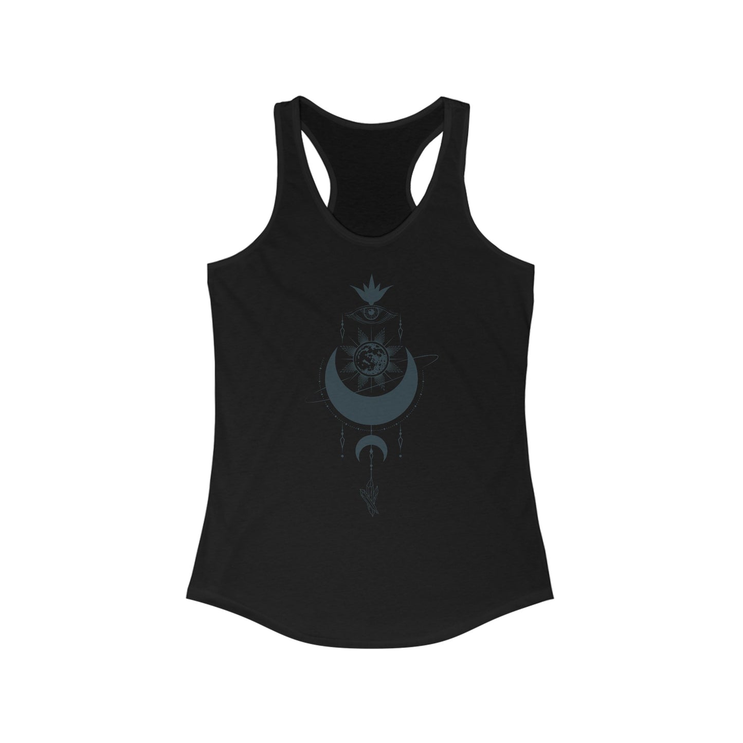 Cosmic Vision Women’s Tank Top - Mystical Earth & Moon Design