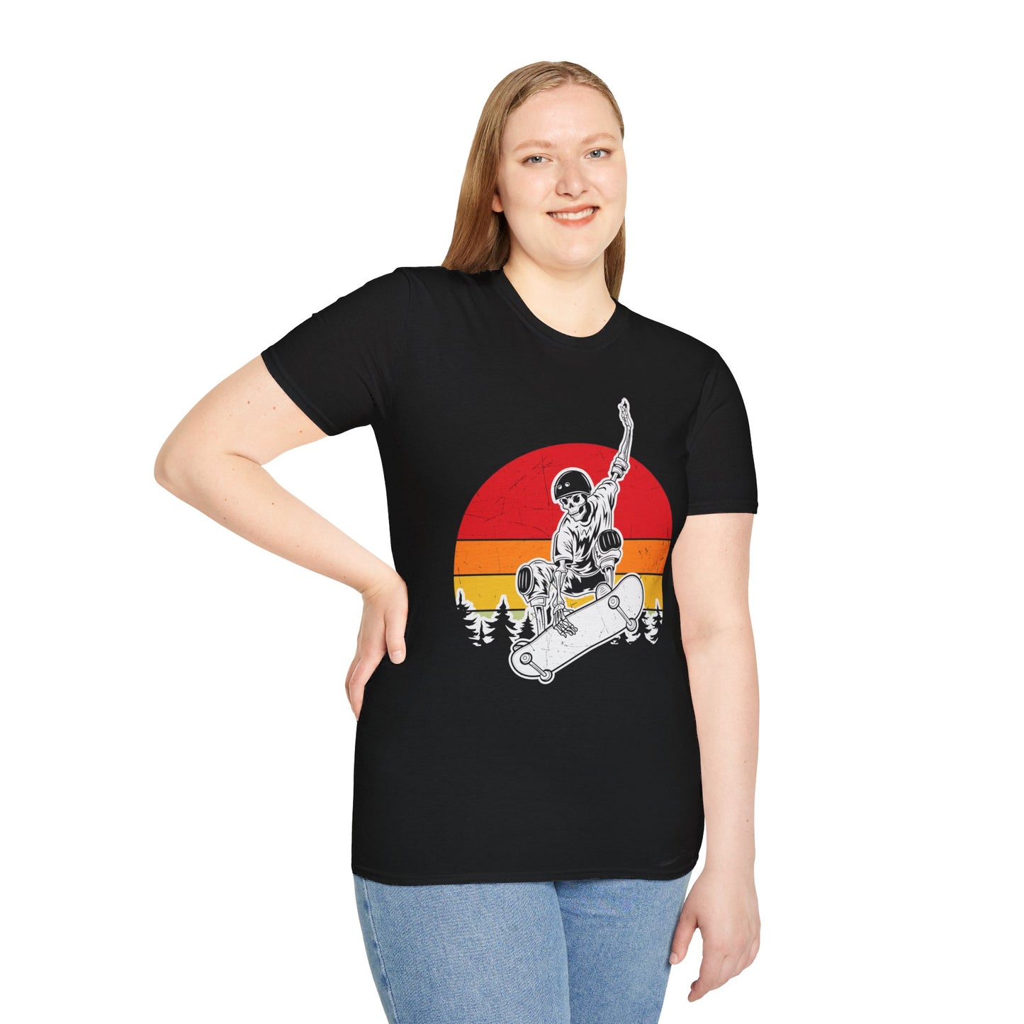 Sunset Skateboarder - Vintage Halloween Unisex T-Shirt