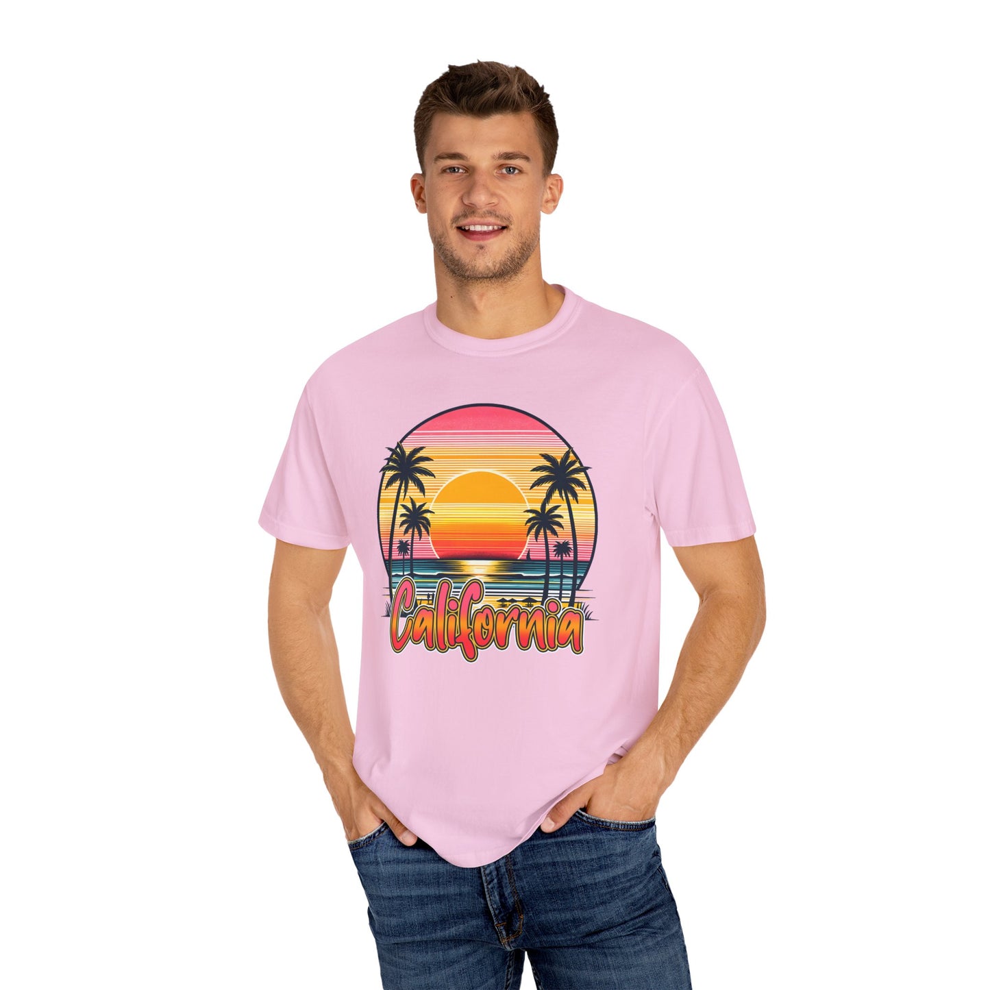 CCalifornia Sunset Palms - Vibrant Beach Vibes T-Shirt