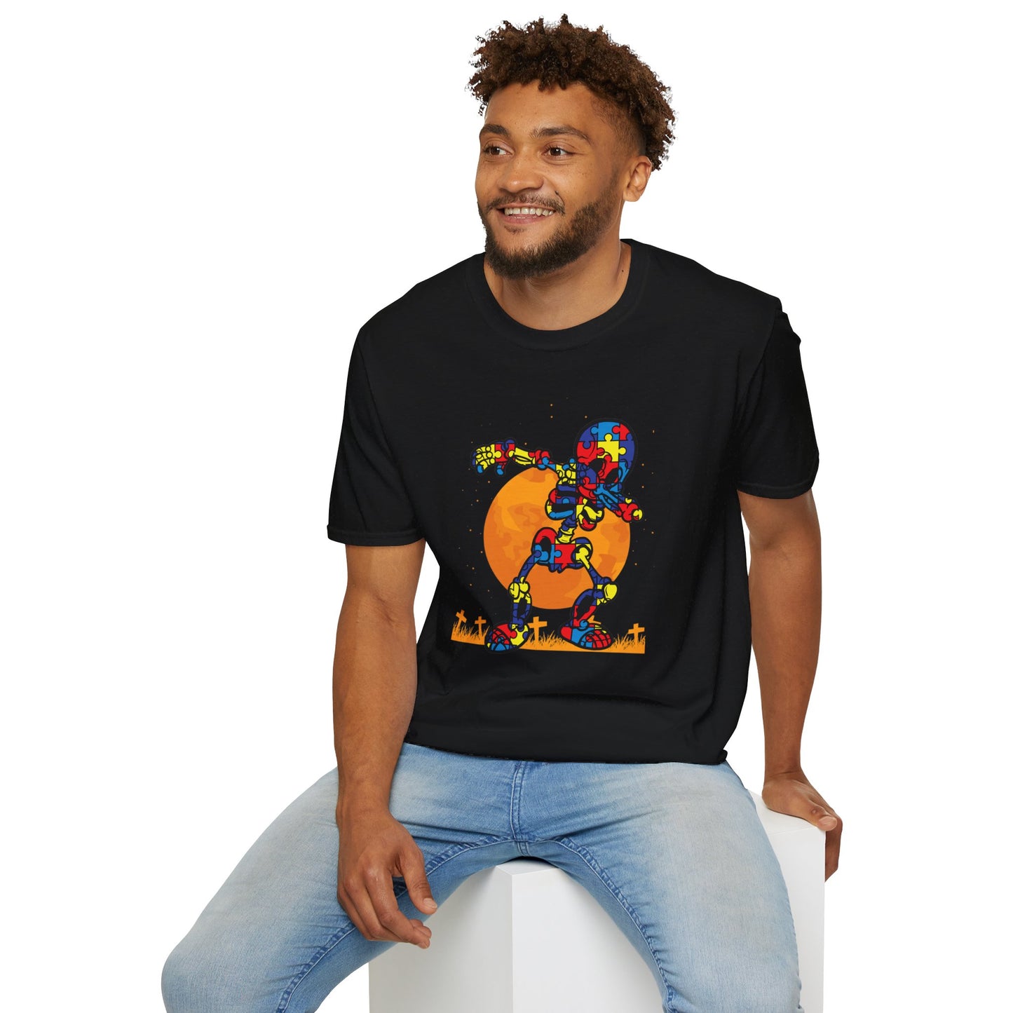 Autism Awareness Halloween Hero Tee - Embrace Uniqueness & Celebrate Differences Unisex Softstyle