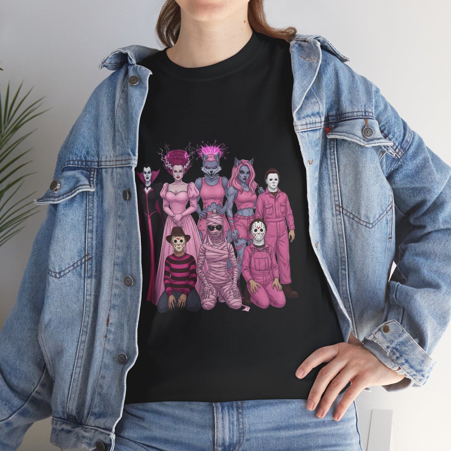 October Horror Pink Awareness Fighting for a Cause Unisex Tee - Breast Cancer Awareness Month