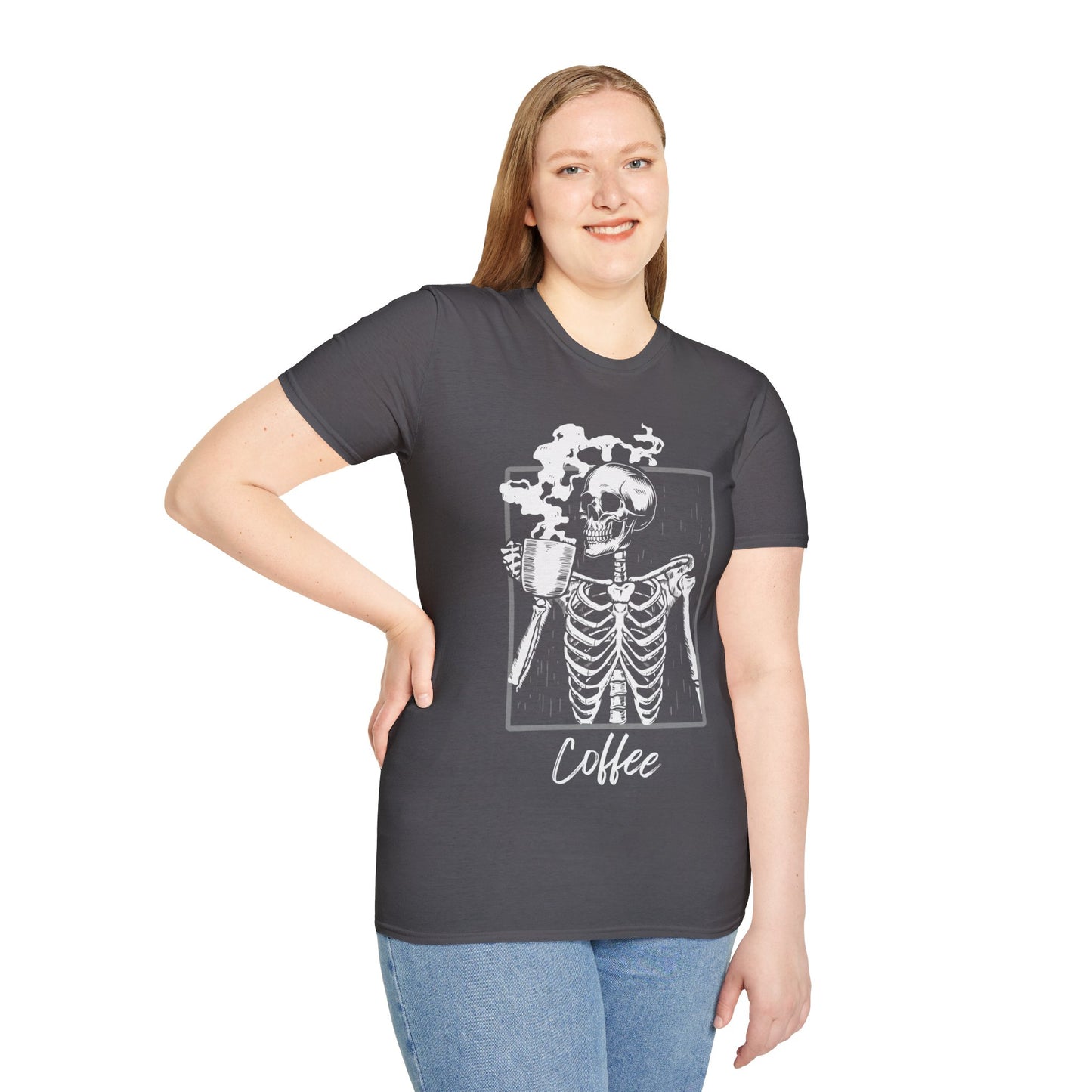 Spooky Sips: Skeleton Coffee Lover’s Halloween T-Shirt