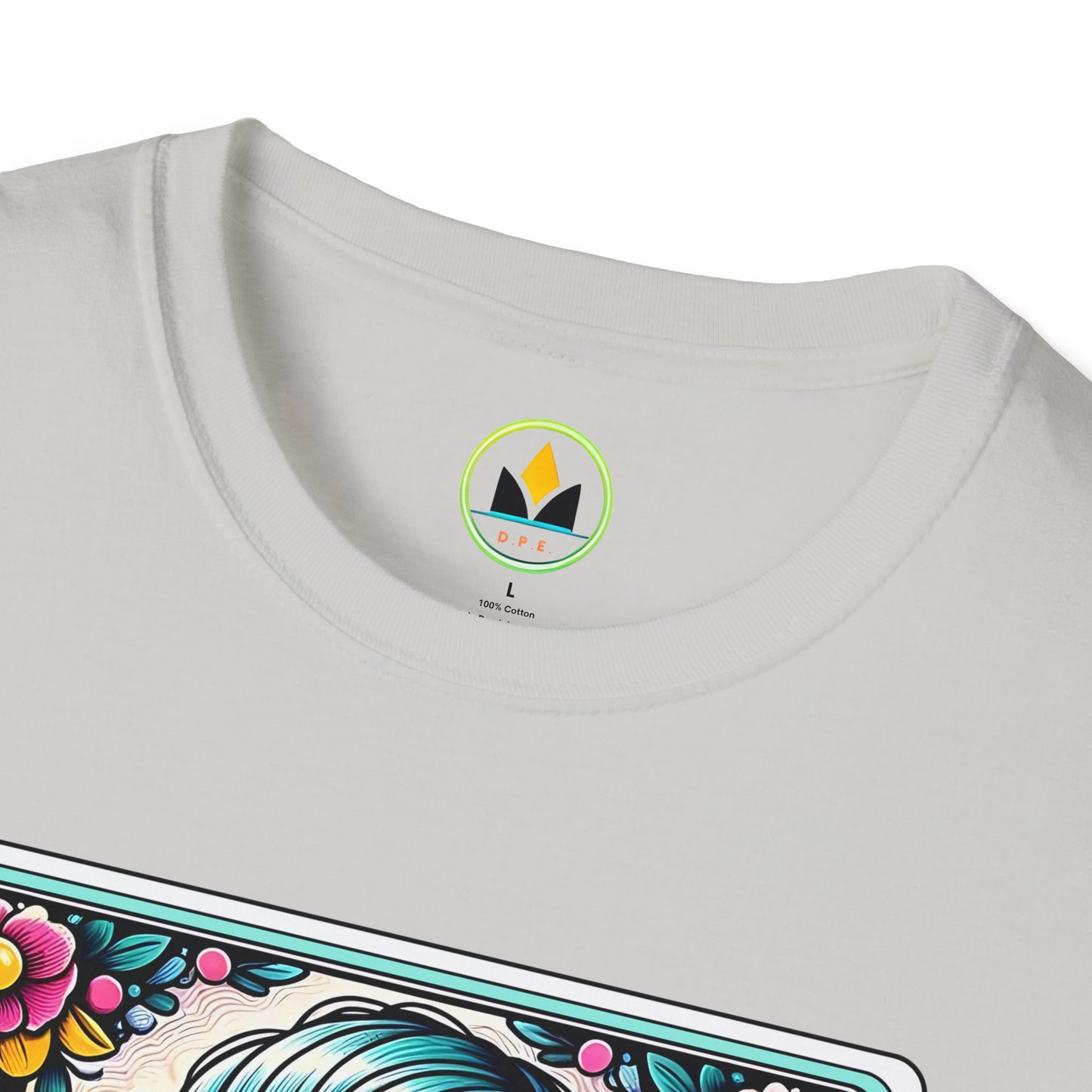 Vibrant Sugar Skull T-Shirt - Unique Spooky Halloween Apparel Inspired by Dia de los Muertos