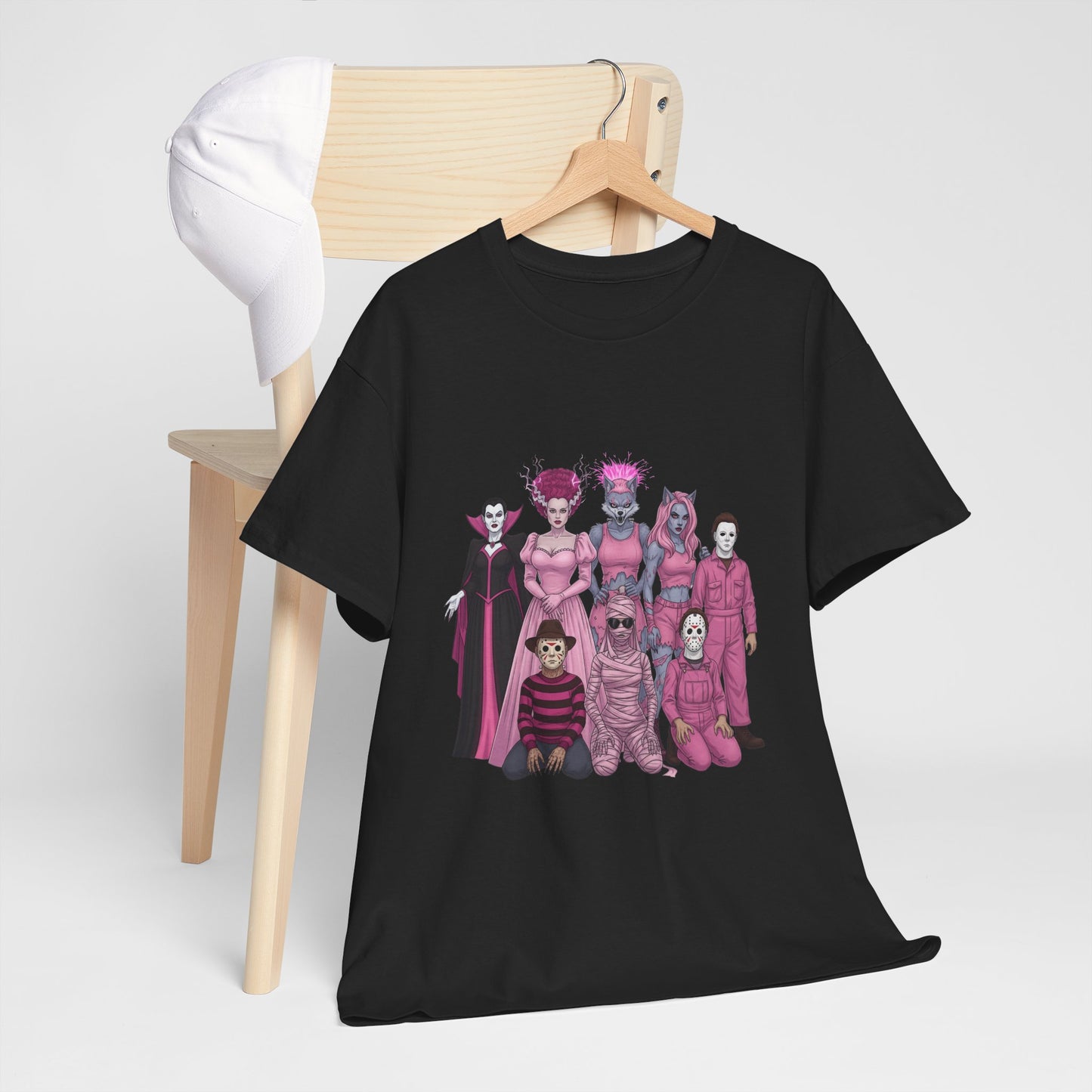 October Horror Pink Awareness Fighting for a Cause Unisex Tee - Breast Cancer Awareness Month