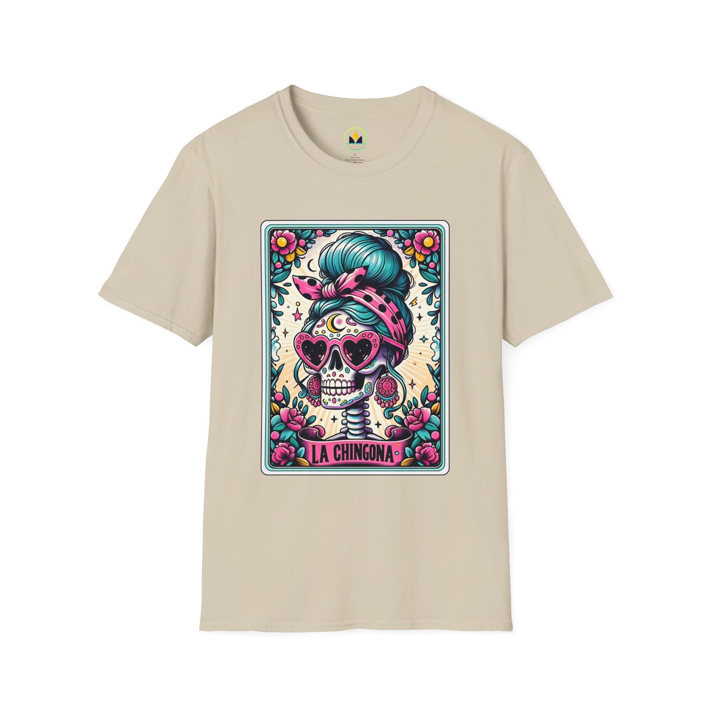 Vibrant Sugar Skull T-Shirt - Unique Spooky Halloween Apparel Inspired by Dia de los Muertos