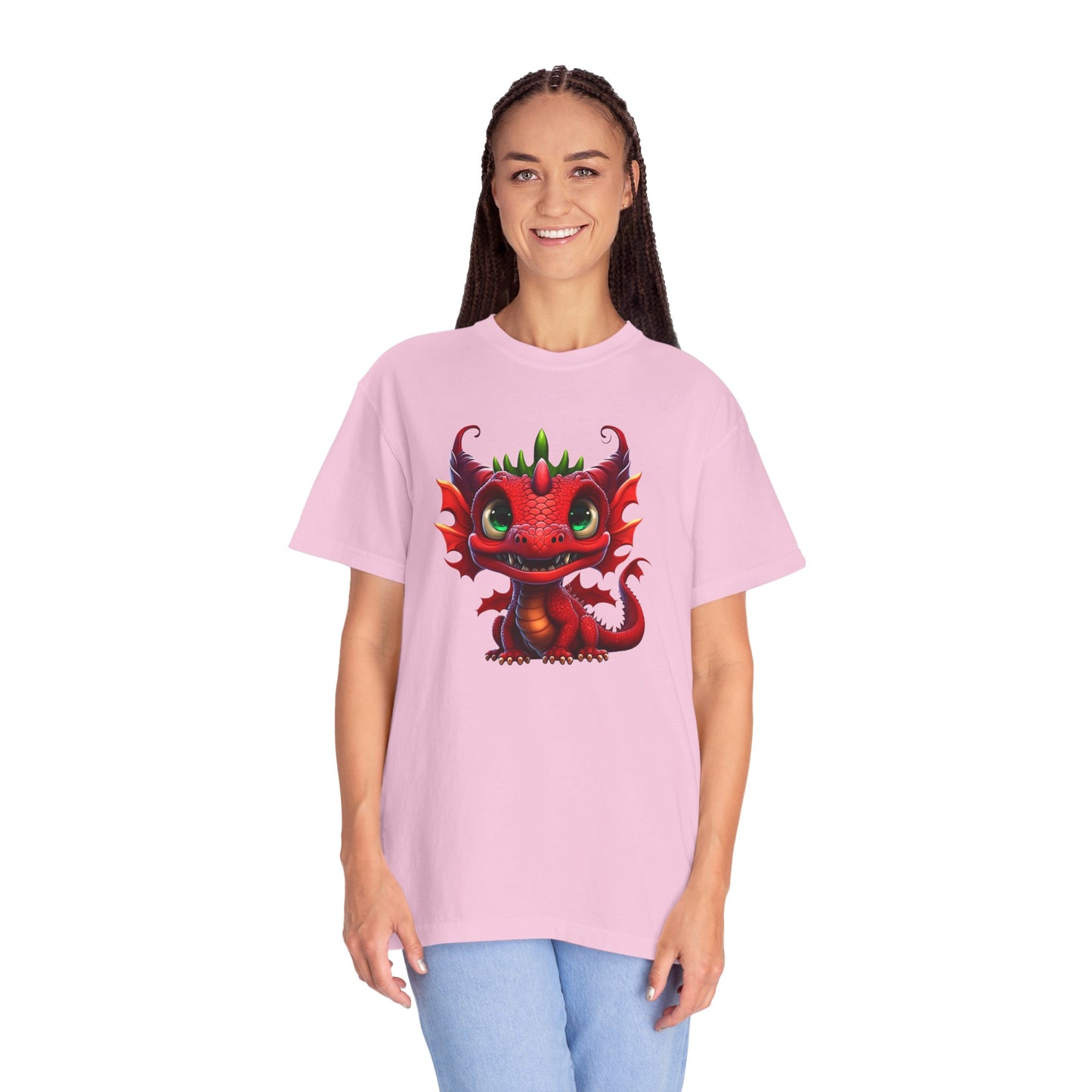 Playful Dragon Delight - Unique Cartoon-Style Dragon T-Shirt Design for Fun and Fantasy Lovers