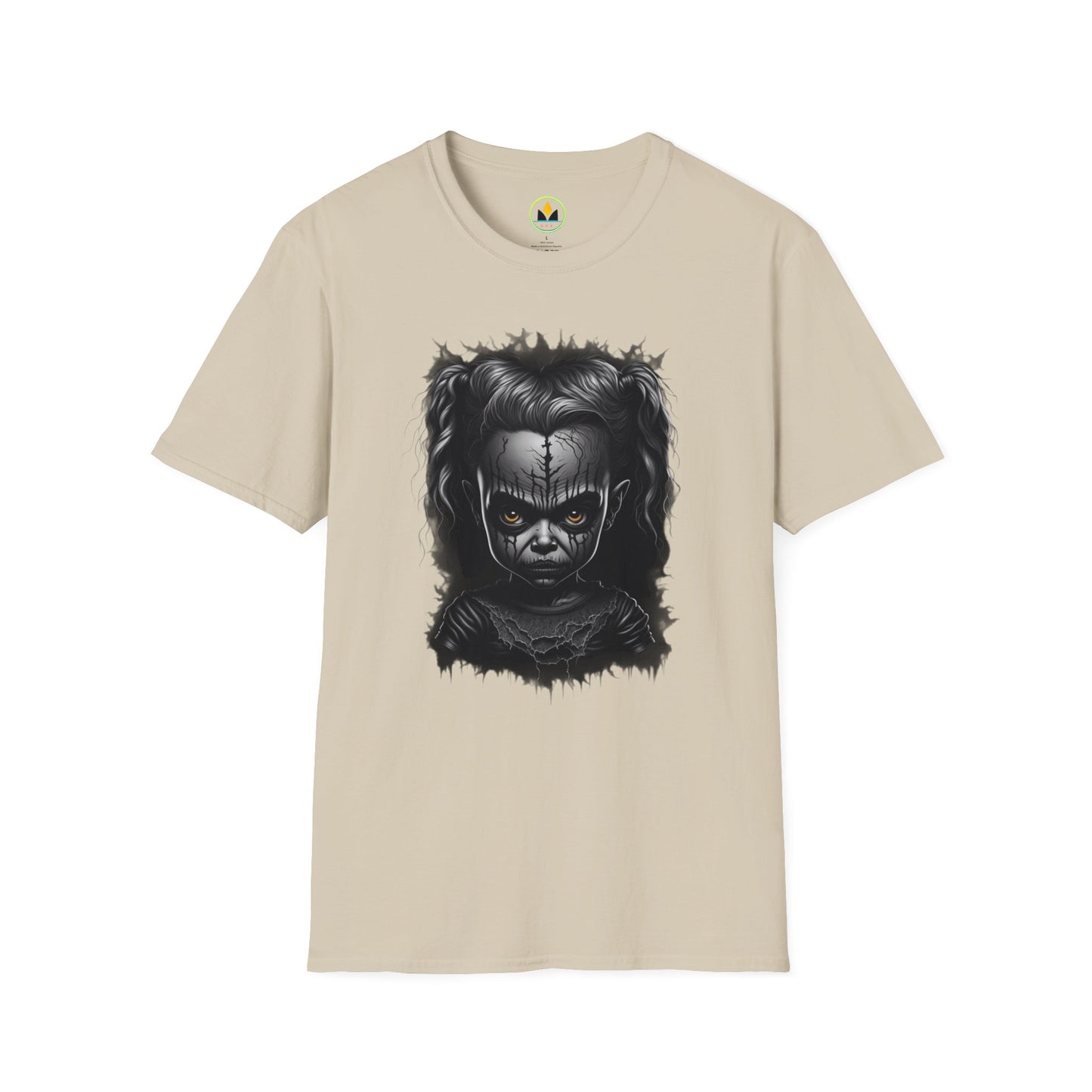 Hauntingly Adorable: Spooky Cute Little Girl Ghost Unisex Softstyle T-Shirt