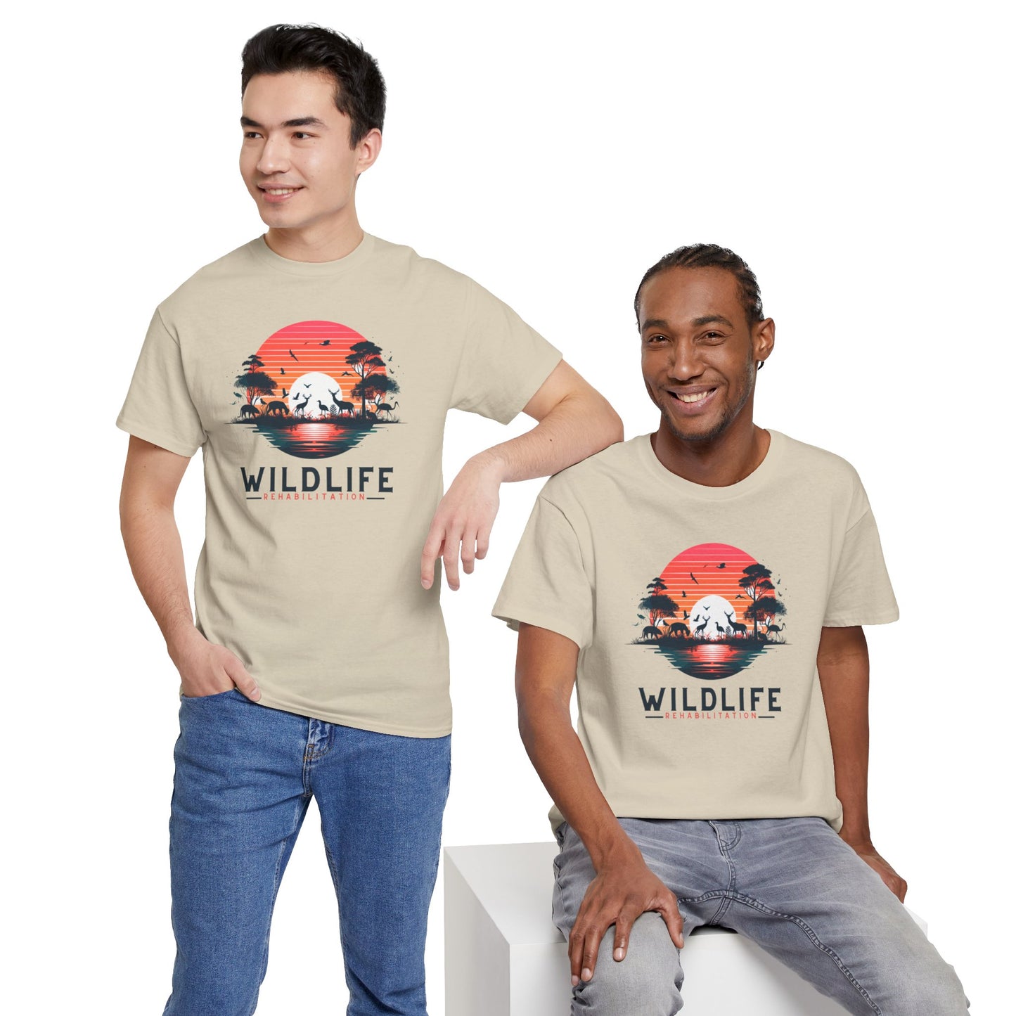 Wildlife Rehabilitation Sunset Silhouette Tee – Embrace Nature’s Serenity