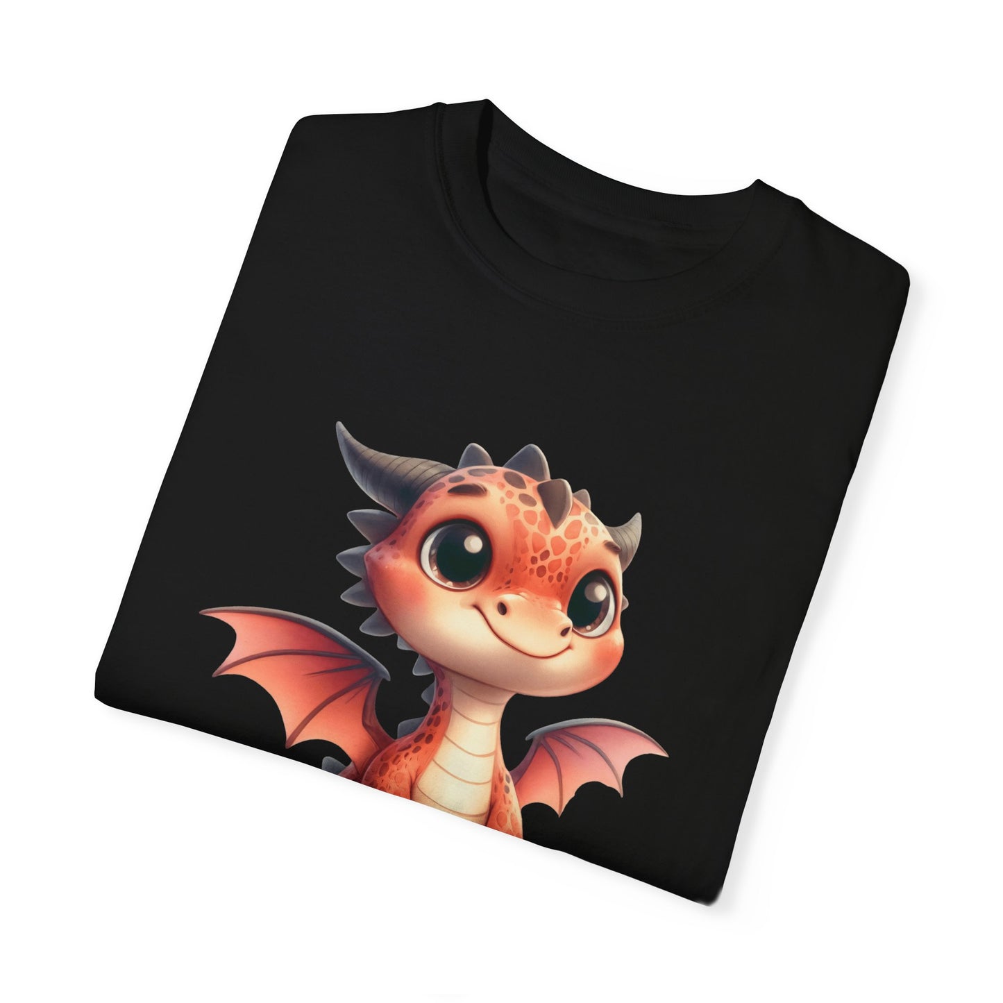 Playful Whimsy Dragon - Unique Cartoon-Style Dragon T-Shirt Design for Fun and Fantasy Lovers