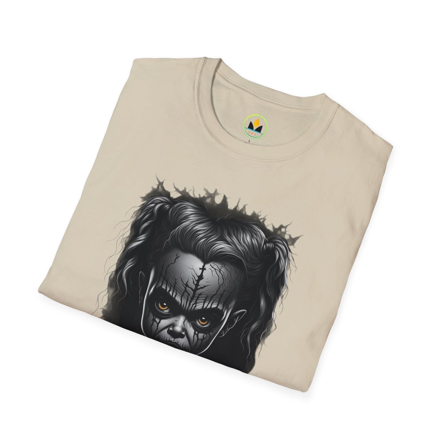 Hauntingly Adorable: Spooky Cute Little Girl Ghost Unisex Softstyle T-Shirt