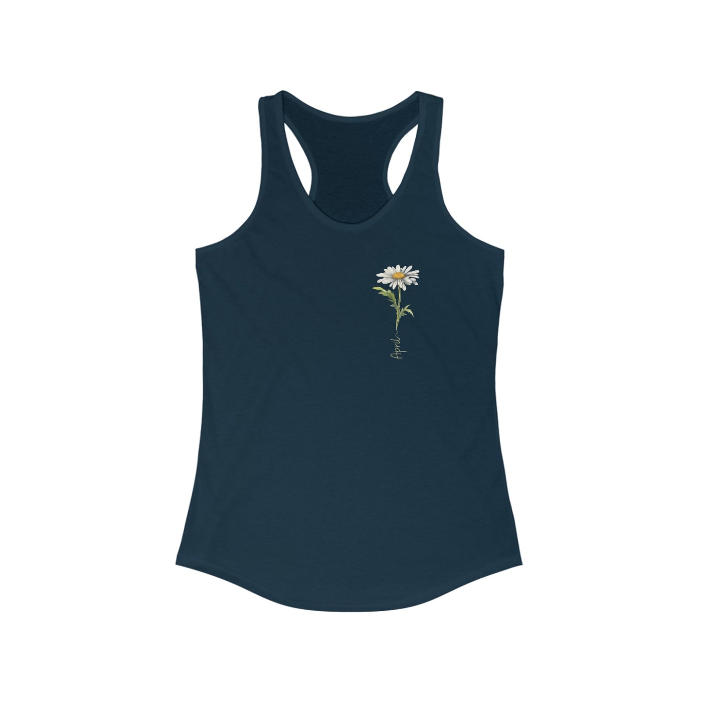 April Daisy Birth Month Flower - Chic & Elegant Women’s Tank Top