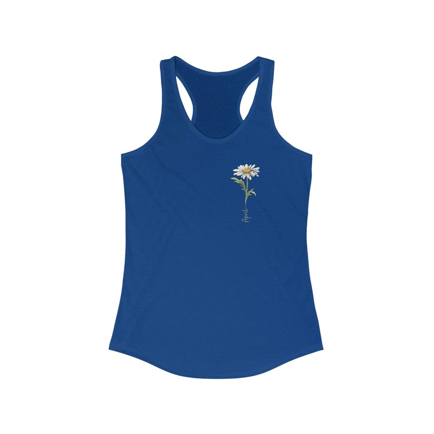 April Daisy Birth Month Flower - Chic & Elegant Women’s Tank Top