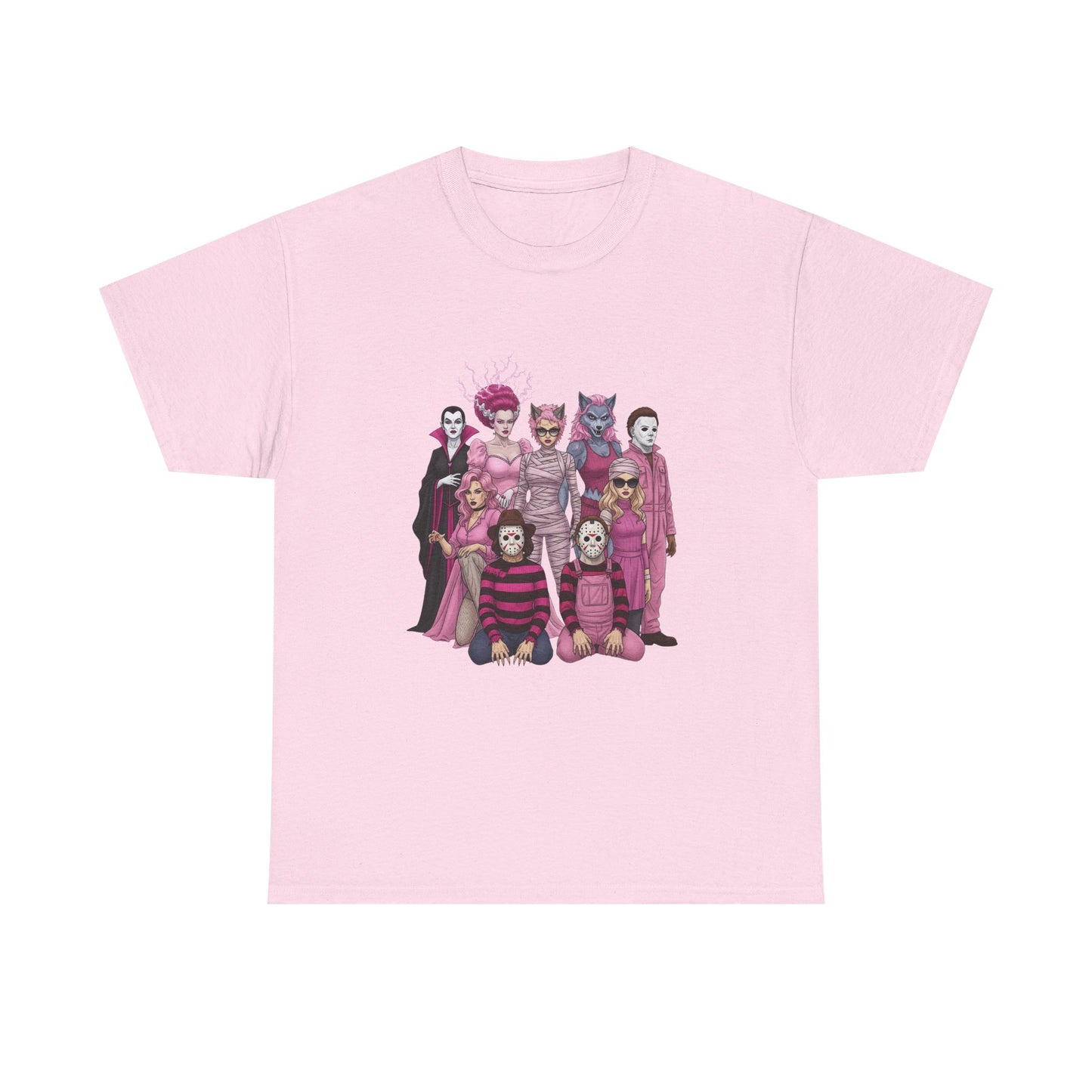 Horror Queens Fighting for a Cause Unisex Tee - Breast Cancer Awareness Month