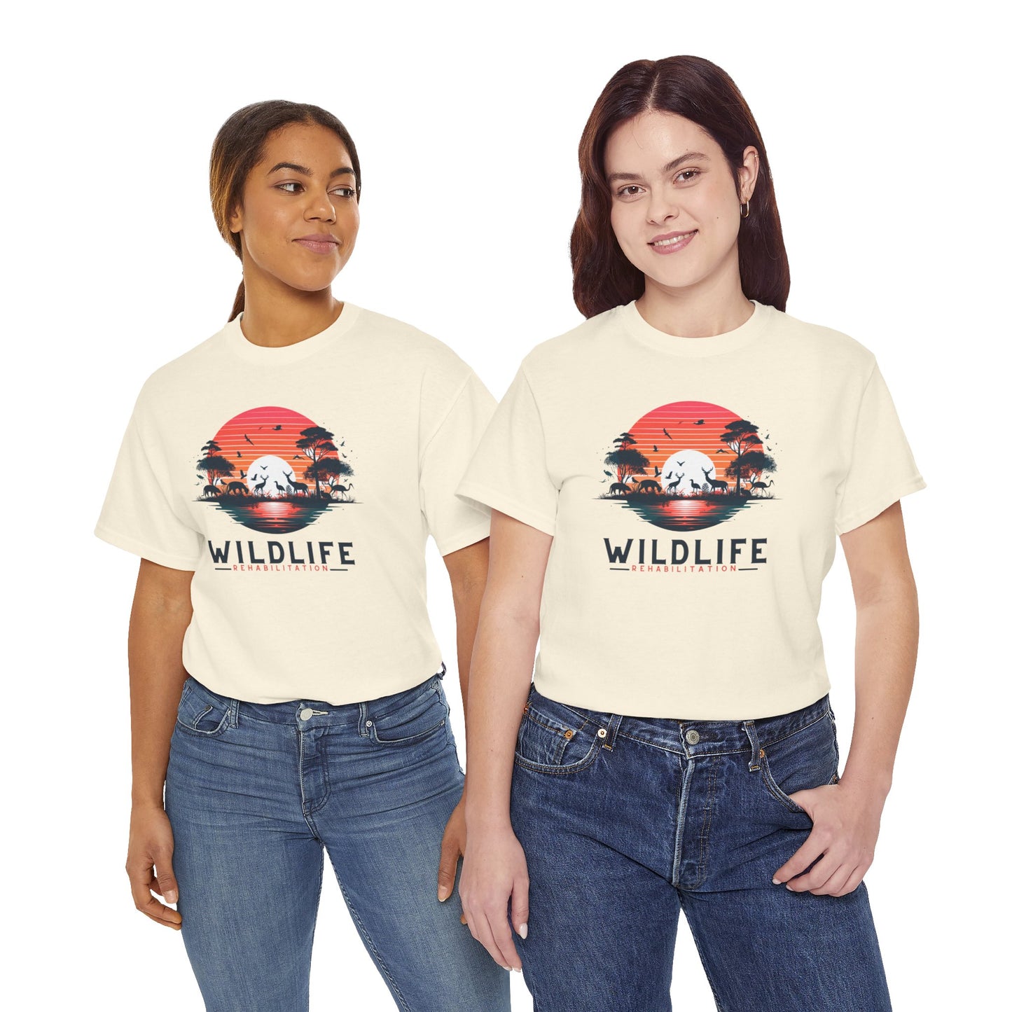 Wildlife Rehabilitation Sunset Silhouette Tee – Embrace Nature’s Serenity
