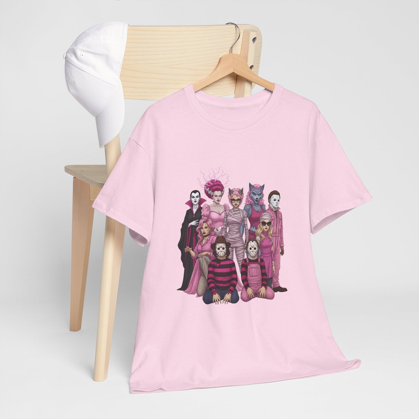 Horror Queens Fighting for a Cause Unisex Tee - Breast Cancer Awareness Month